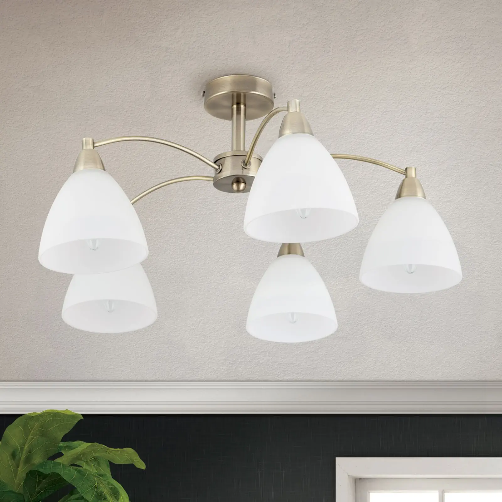 Plafonski luster SUSAN, sa 5 izvora svetla, patina - 3