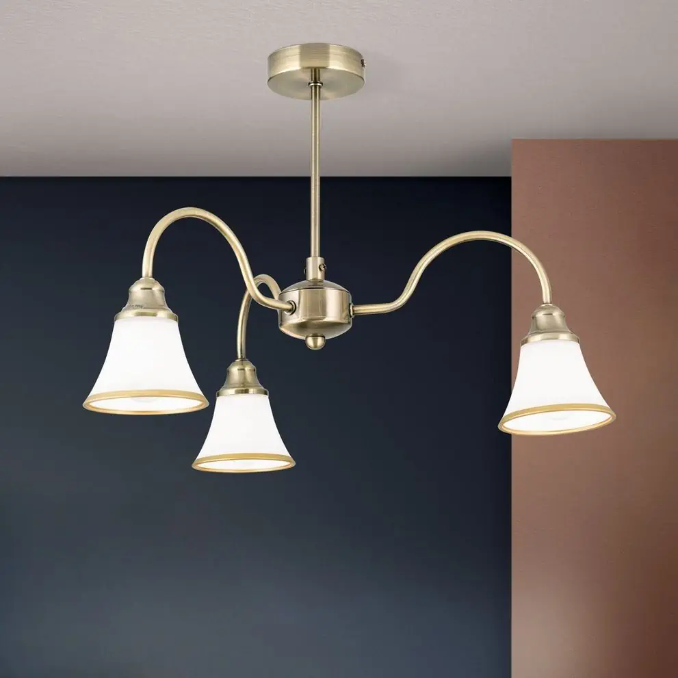 Plafonski luster MAJA, sa 3 izvora svetla, patina - 1