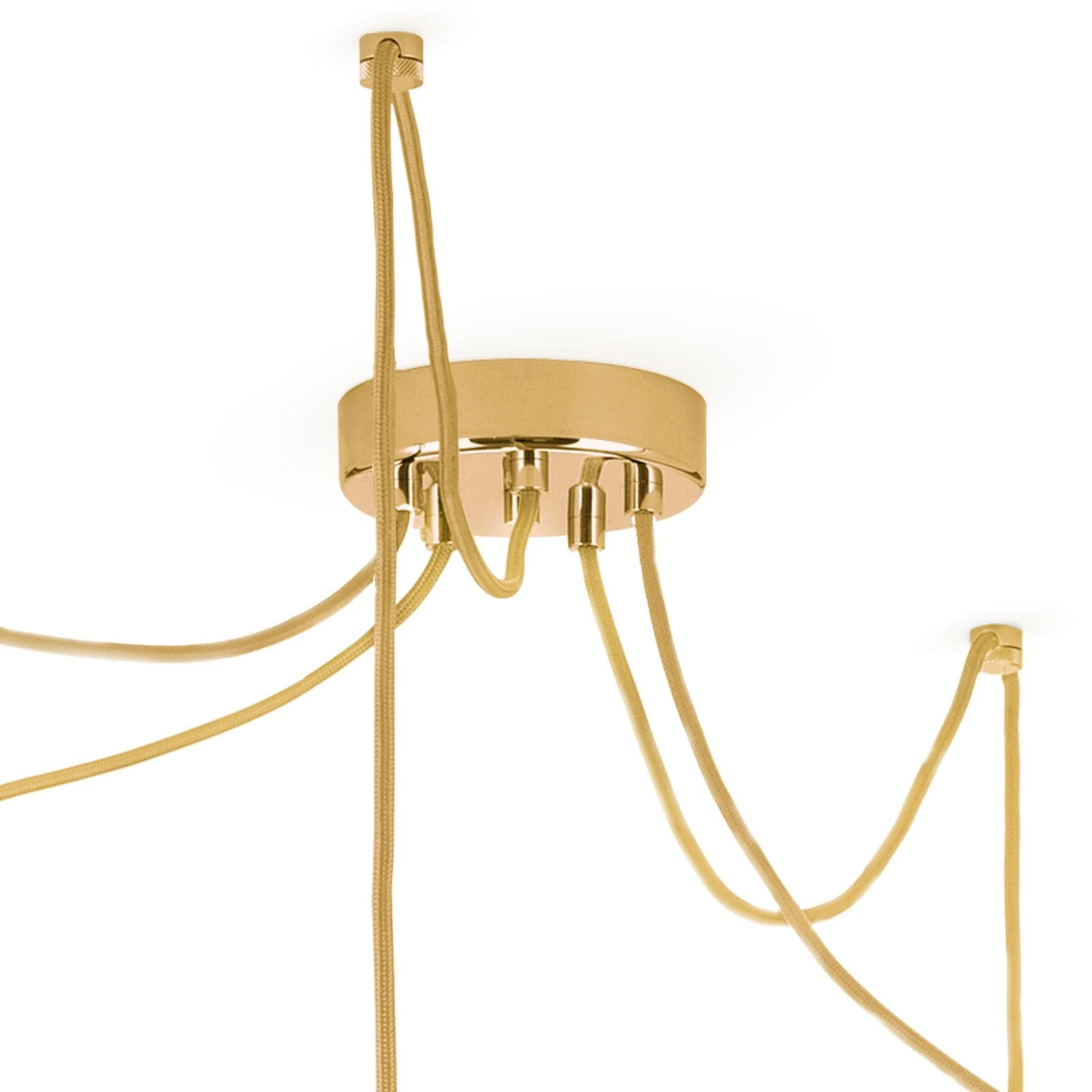 Luster BALL Klaster, 5 izvora svetla, 24-karatno pozlaćen, providno kristalno staklo (ručno sečeno) - 5