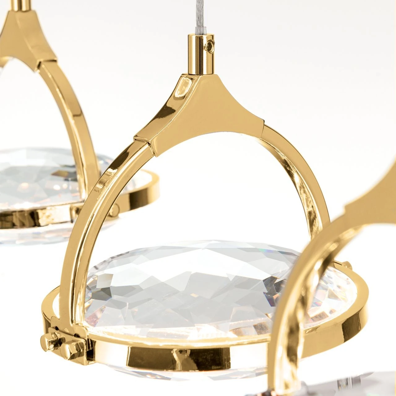 LED plafonski luster MOON, sa 12 izvora svetla, zlato - 6