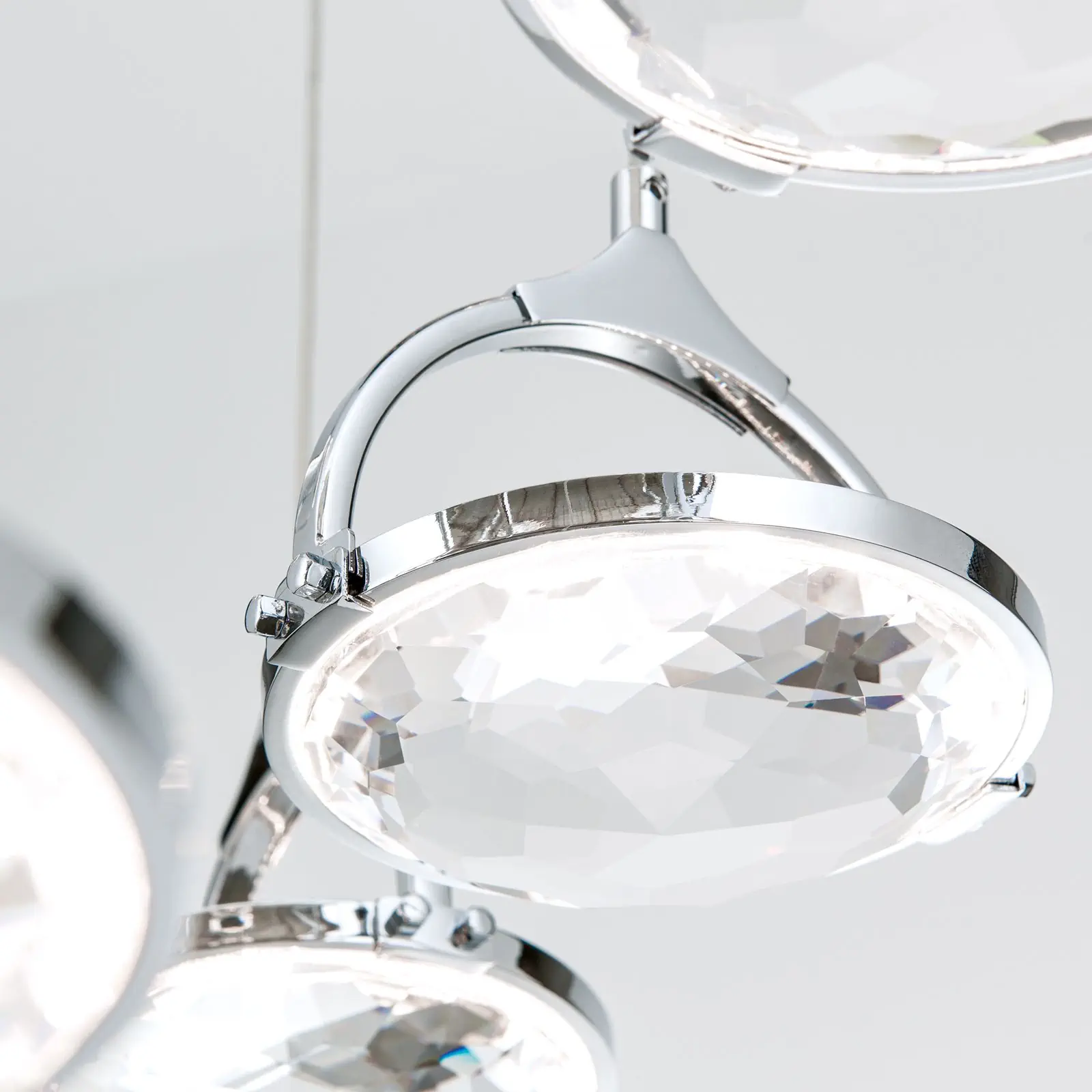 LED plafonski luster MOON, 12 izvora svetla, hrom - 7