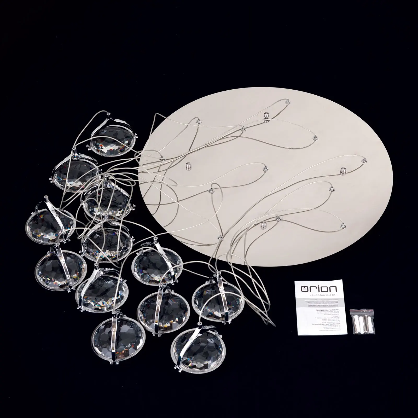 LED plafonski luster MOON, 12 izvora svetla, hrom - 9