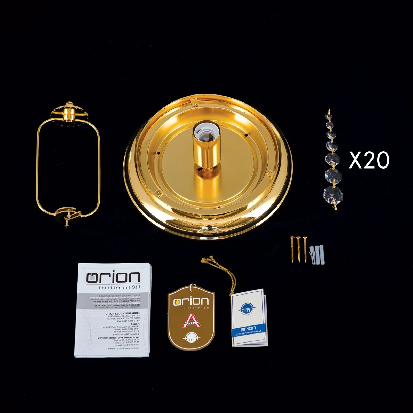 Plafonska lampa PLAFOND, Ø 26 cm, zlato - 8