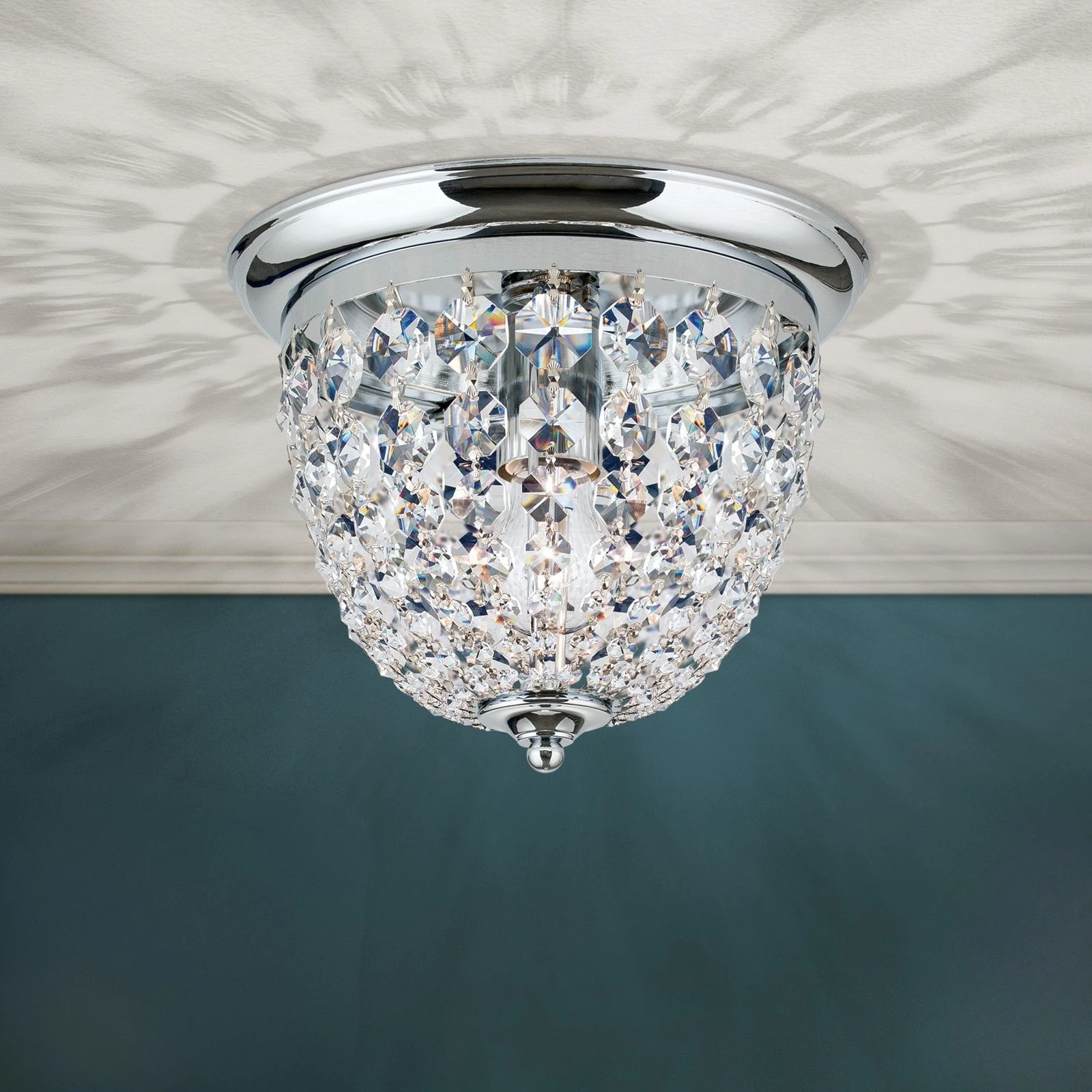 Plafonska lampa PLAFOND, Ø 26 cm, hrom - 1