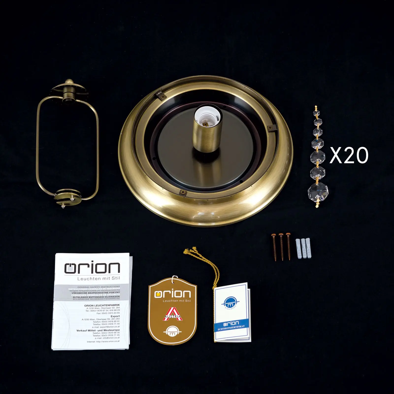 Plafonska lampa PLAFOND, Ø 26 cm, patina - 8