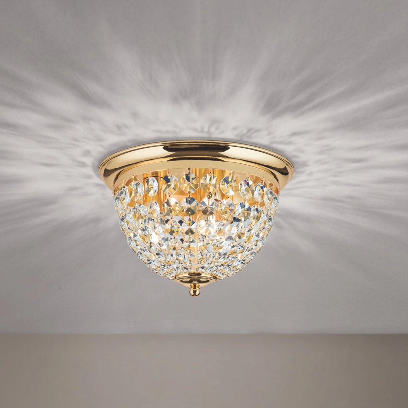 Plafonska lampa PLAFOND, Ø 35 cm, zlato - 1