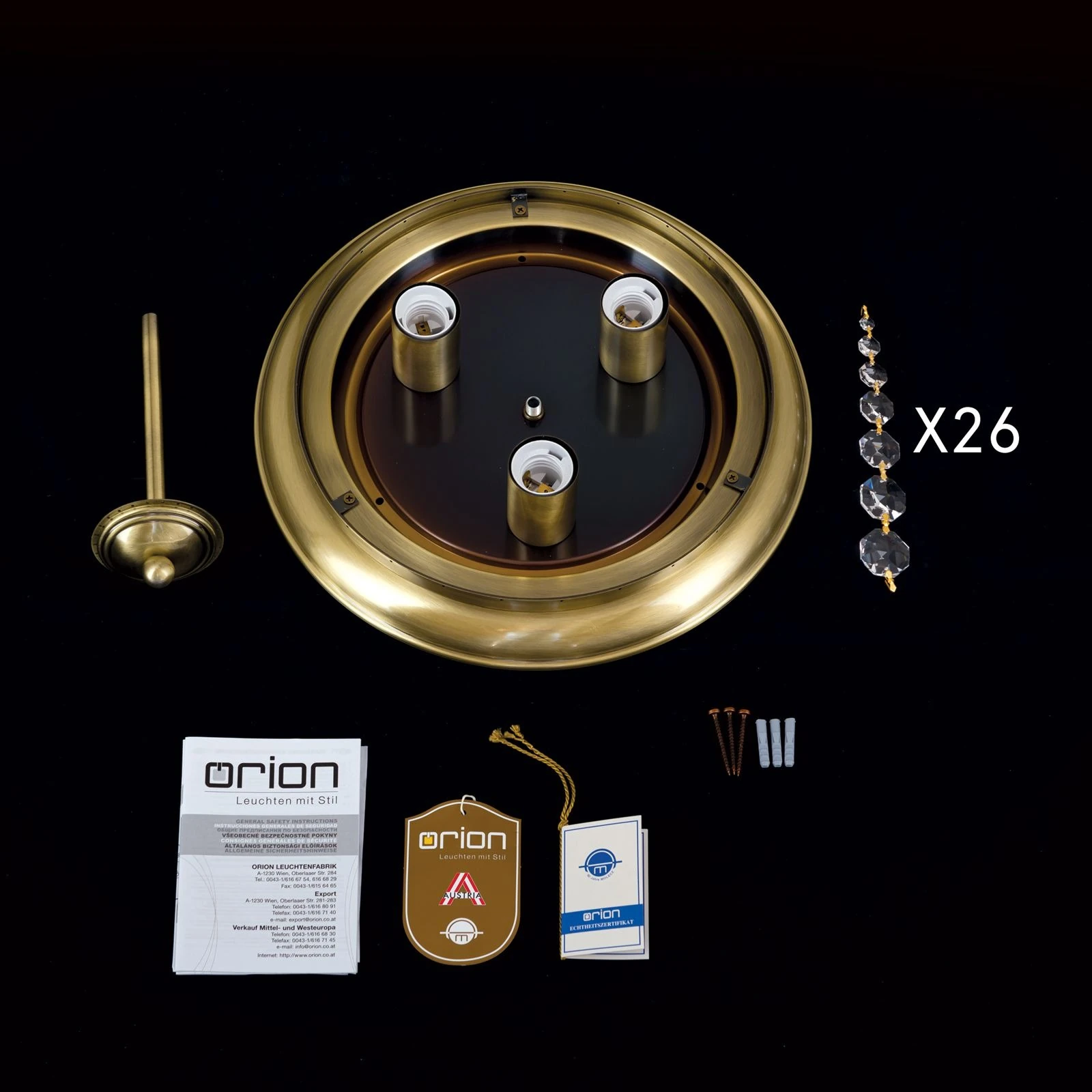 Plafonska lampa PLAFOND, Ø 35 cm, patina - 8