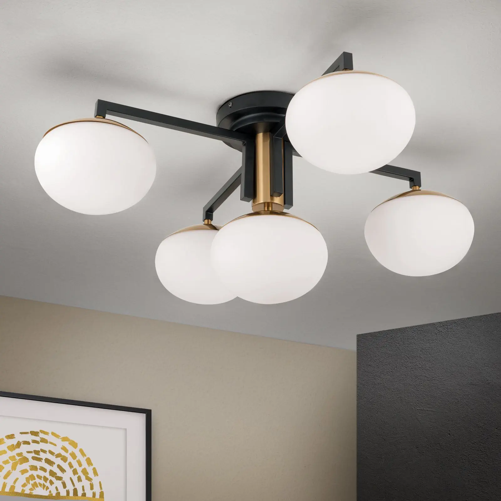 Plafonski luster JOSEPHINE, Ø 73,5 cm, crni - 2