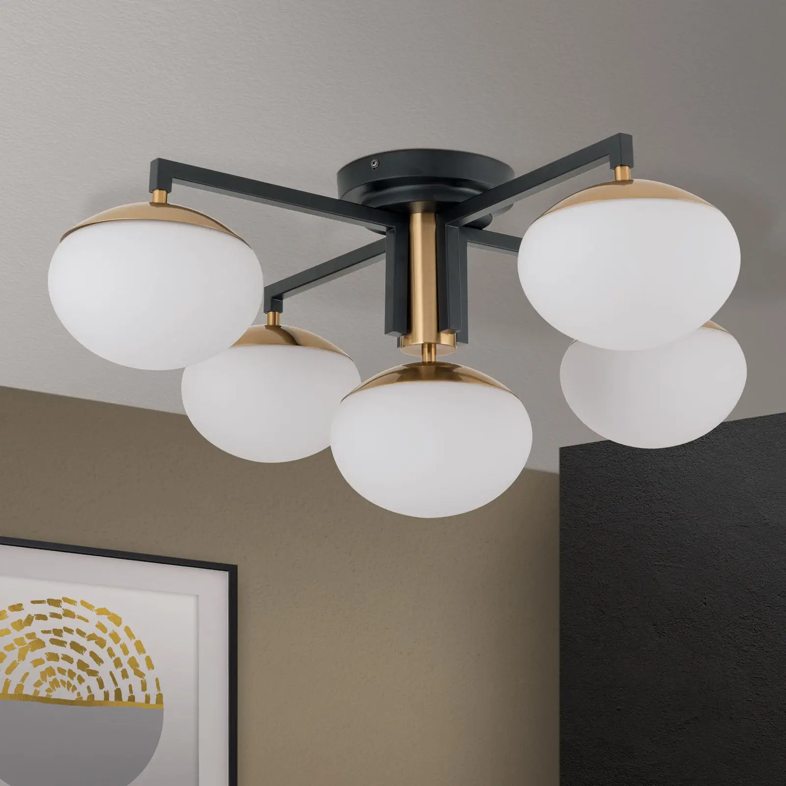 Plafonski luster JOSEPHINE, Ø 73,5 cm, crni - 3