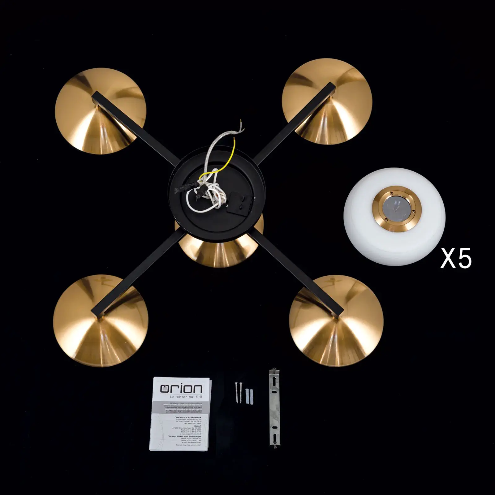 Plafonski luster JOSEPHINE, Ø 73,5 cm, crni - 8