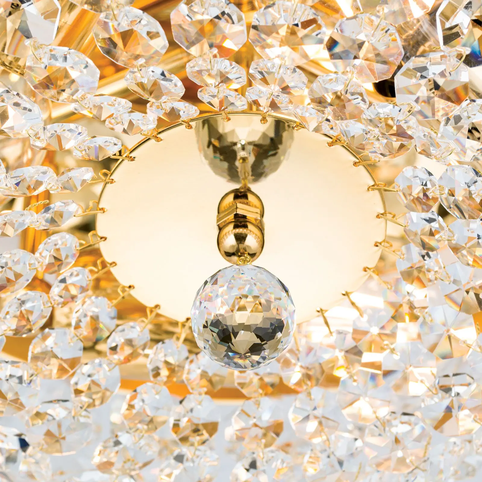 Plafonski luster SHERATON, sa 3 izvora svetla, zlatni, Ø 35 cm - 5