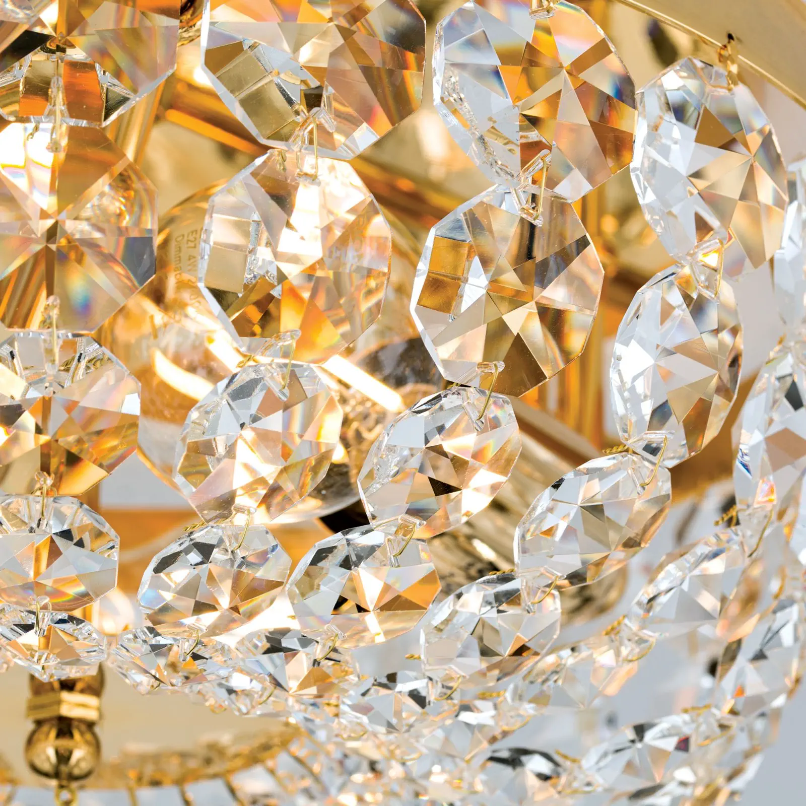 Plafonski luster SHERATON, sa 3 izvora svetla, zlatni, Ø 35 cm - 6