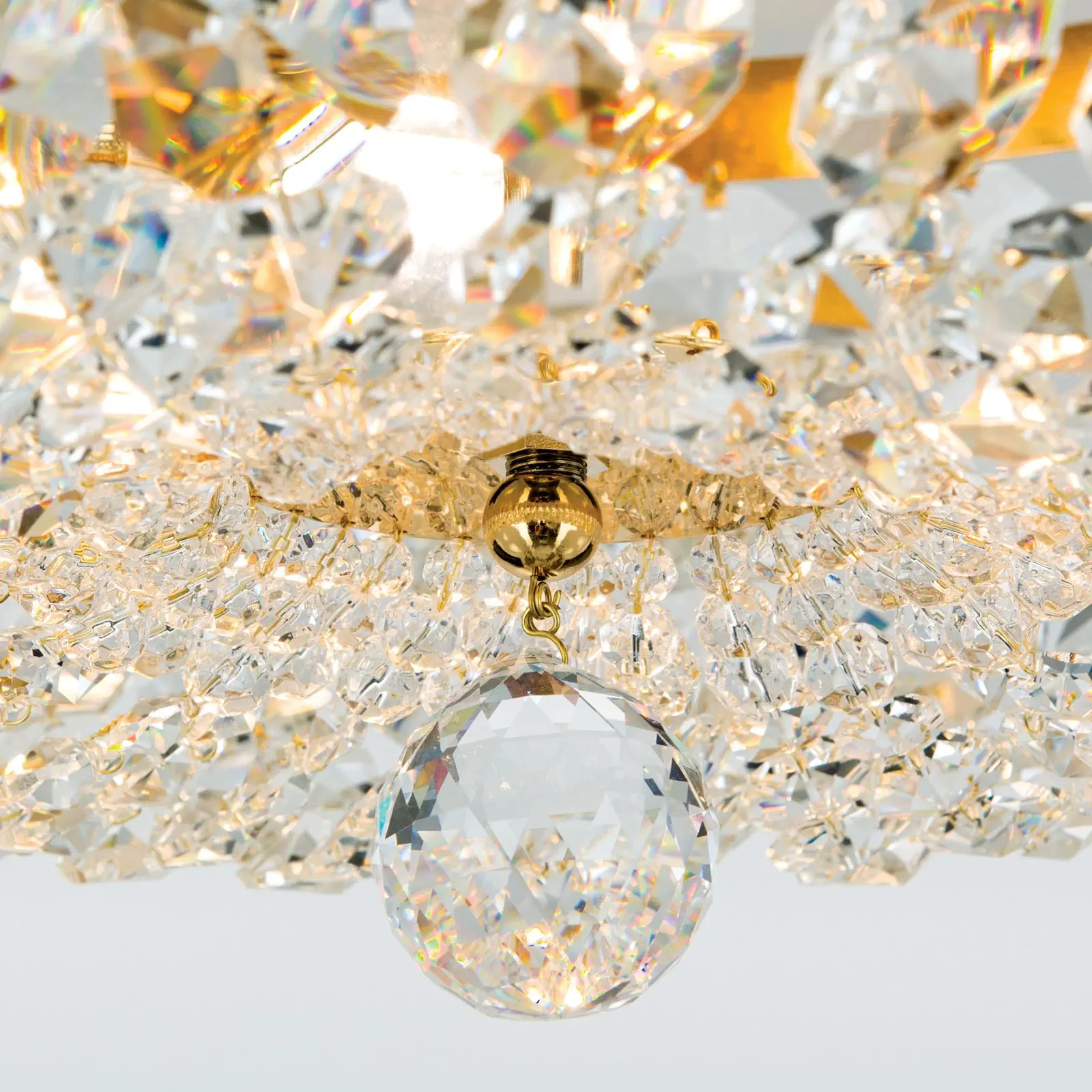 Plafonski luster SHERATON, sa 3 izvora svetla, zlatni, Ø 45 cm - 5