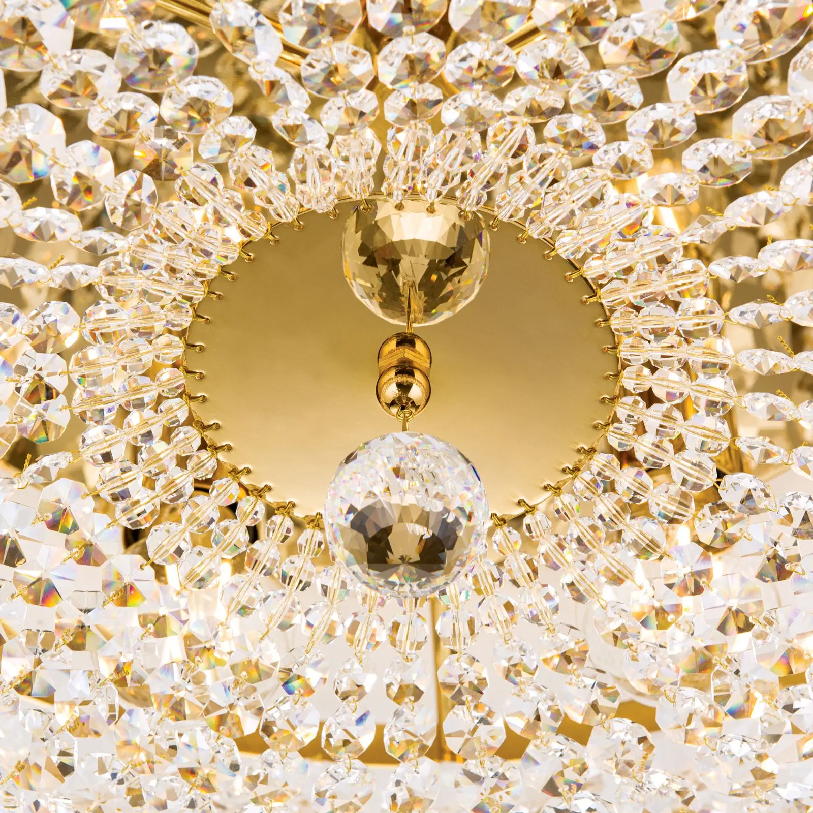 Plafonski luster SHERATON, sa 6 izvora svetla, zlatni, Ø 55 cm - 5