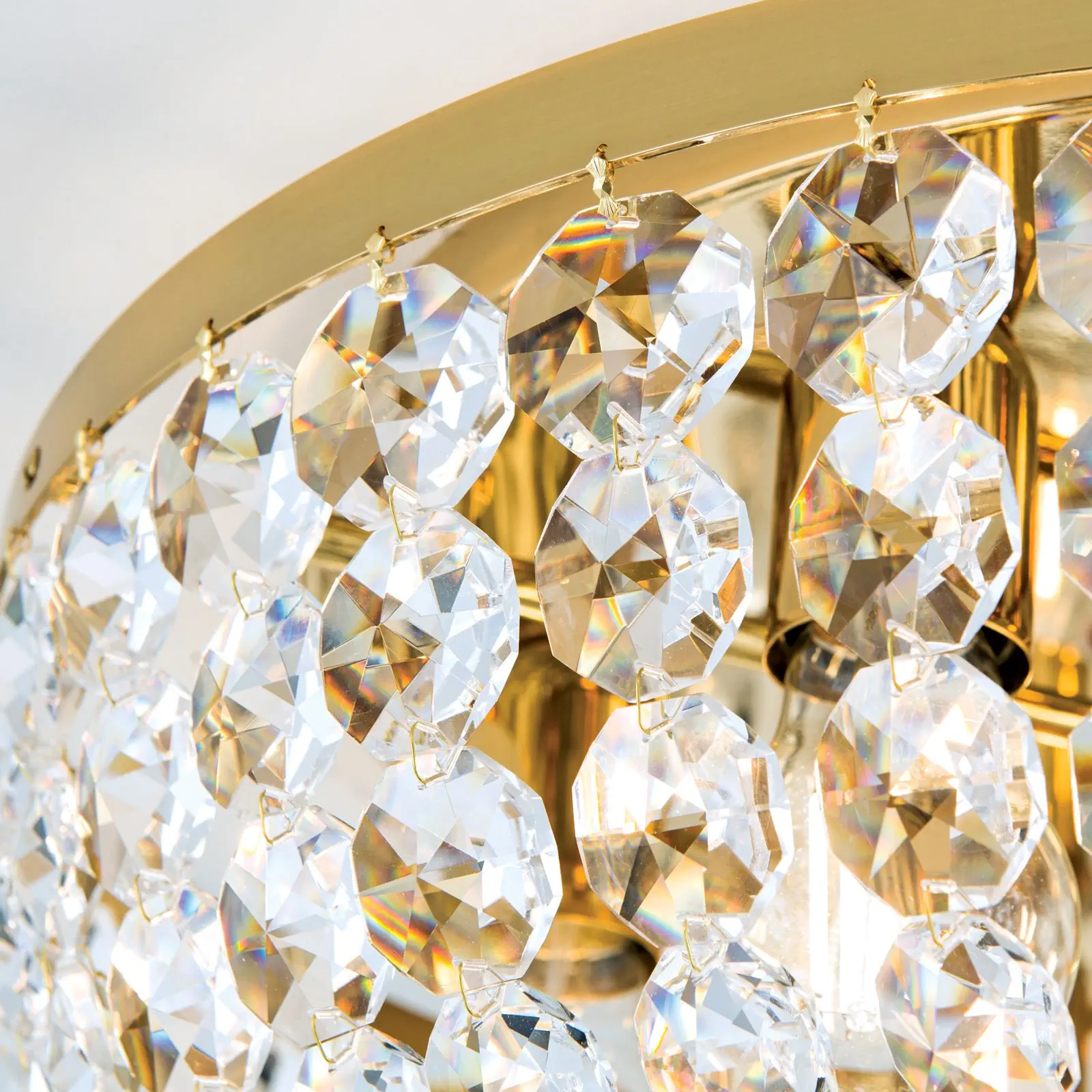 Plafonski luster SHERATON, sa 6 izvora svetla, zlatni, Ø 55 cm - 6