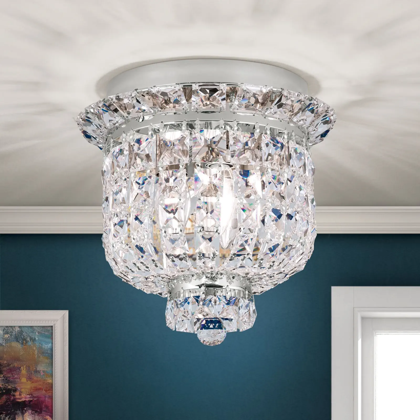 Plafonski luster AMBASSADOR, sa 3 izvora svetla, hrom, Ø 25 cm - 1