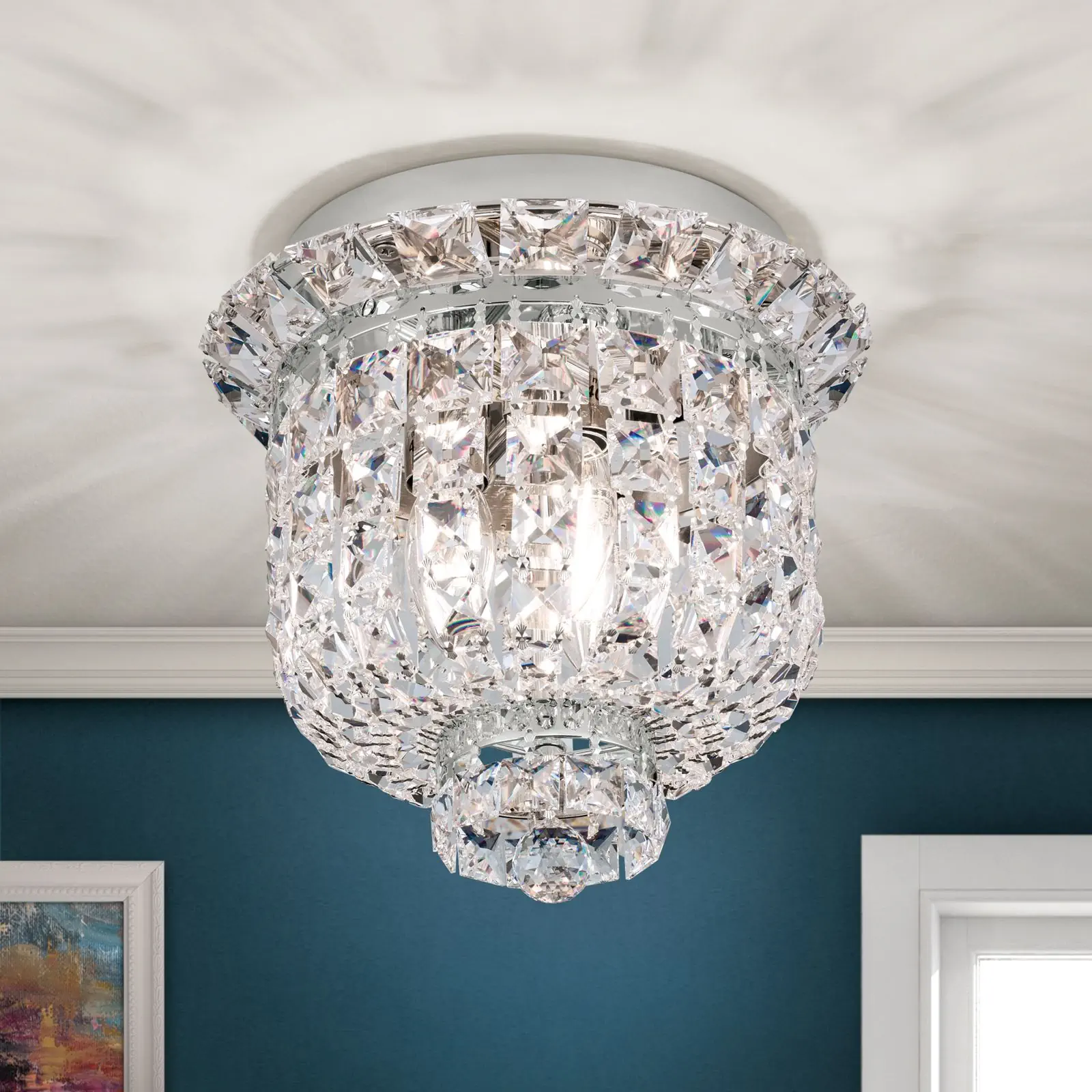 Plafonski luster AMBASSADOR, sa 3 izvora svetla, hrom, Ø 25 cm - 2