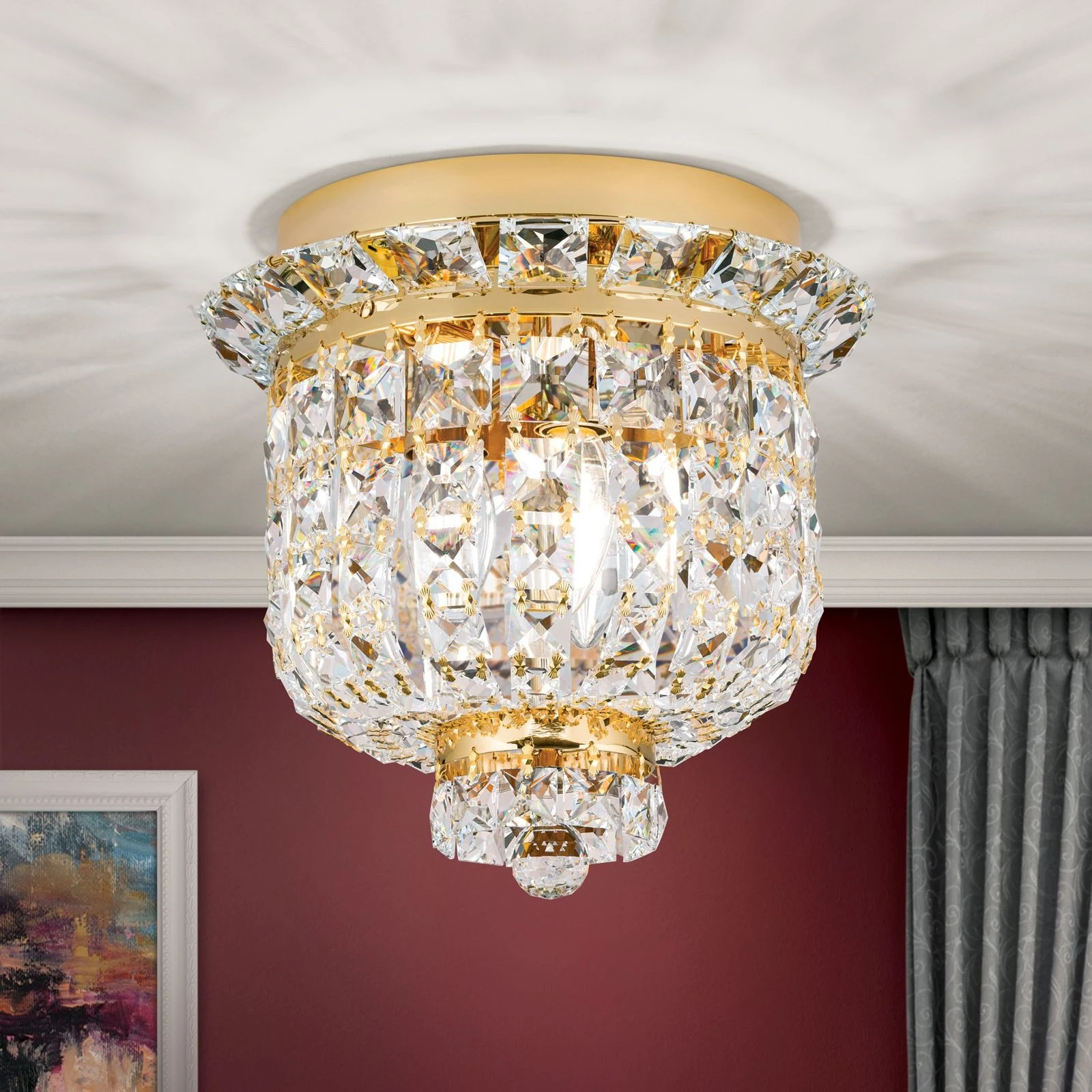 Plafonska lampa Ambassador, pozlaćena 24-karatnim zlatom, 25 cm - 1