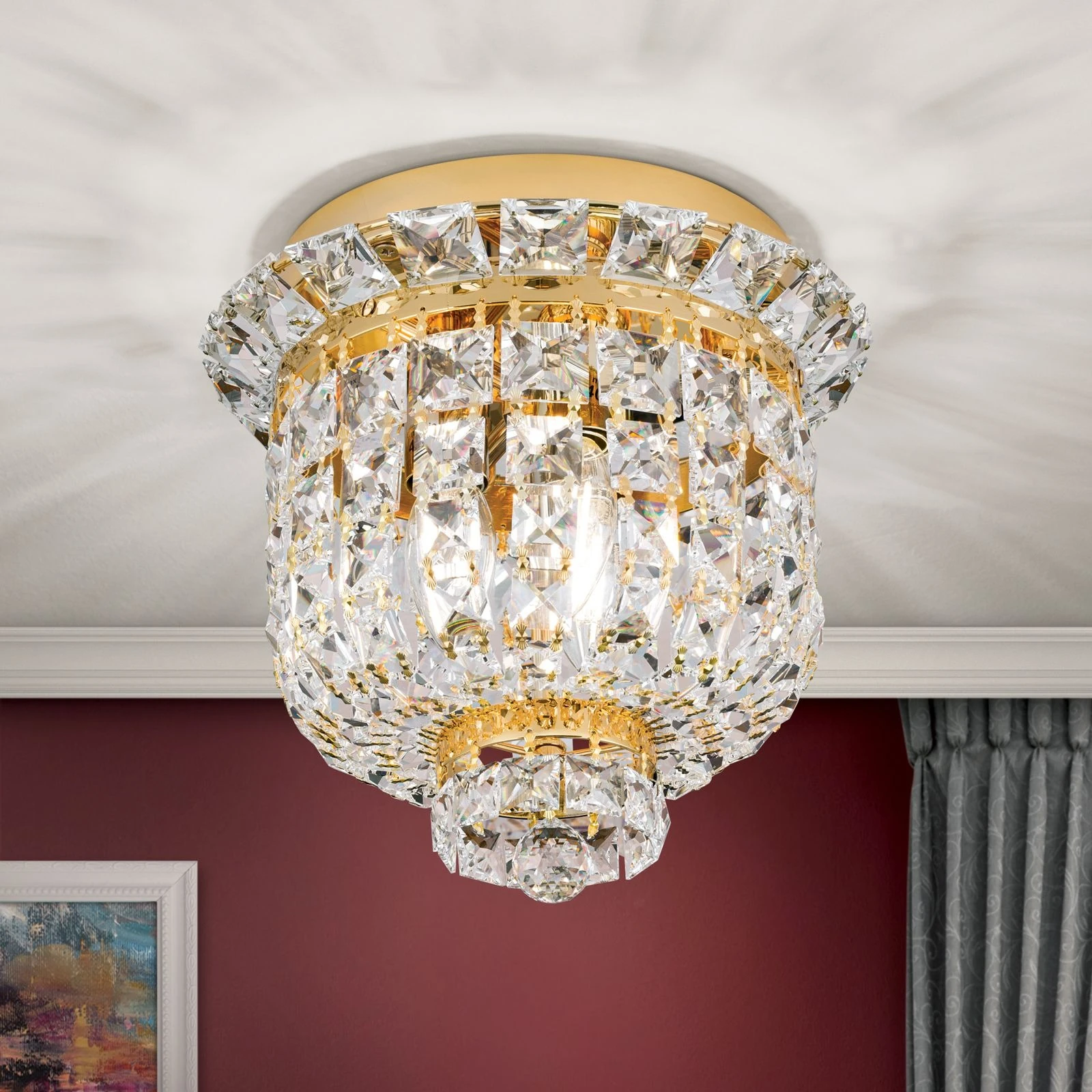 Plafonska lampa Ambassador, pozlaćena 24-karatnim zlatom, 25 cm - 2