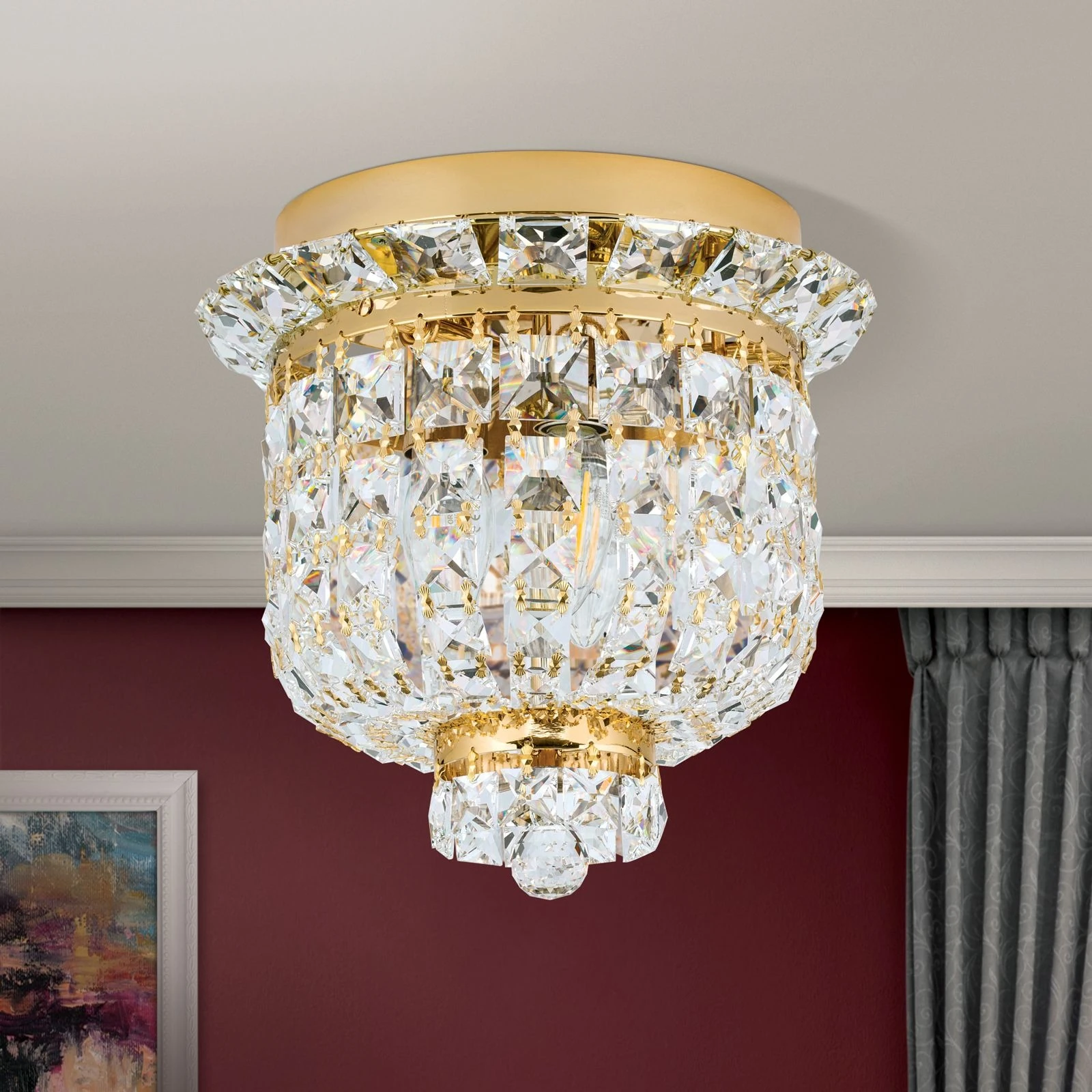 Plafonska lampa Ambassador, pozlaćena 24-karatnim zlatom, 25 cm - 3