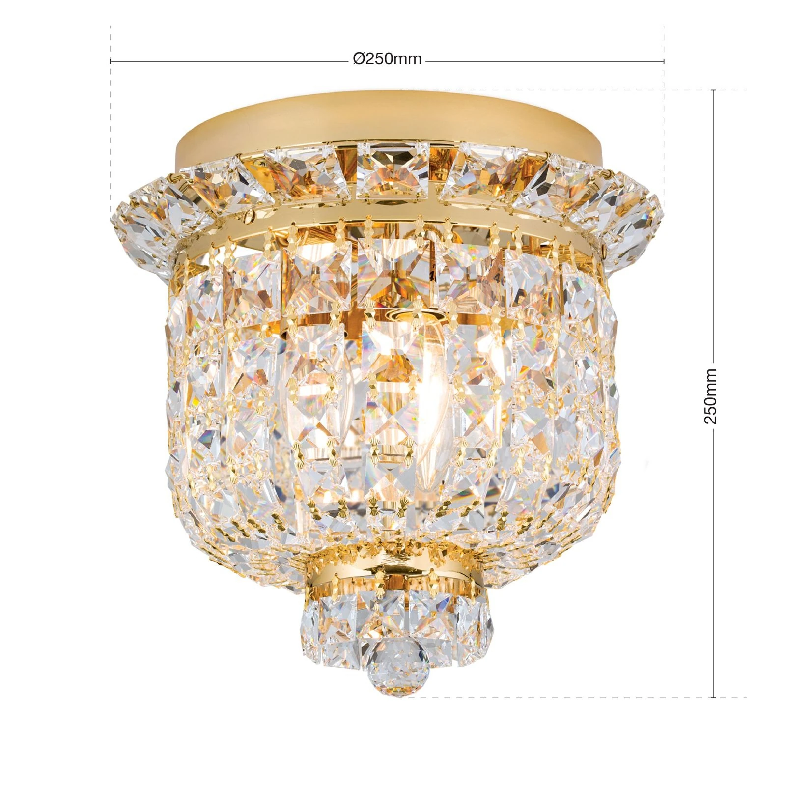 Plafonska lampa Ambassador, pozlaćena 24-karatnim zlatom, 25 cm - 7