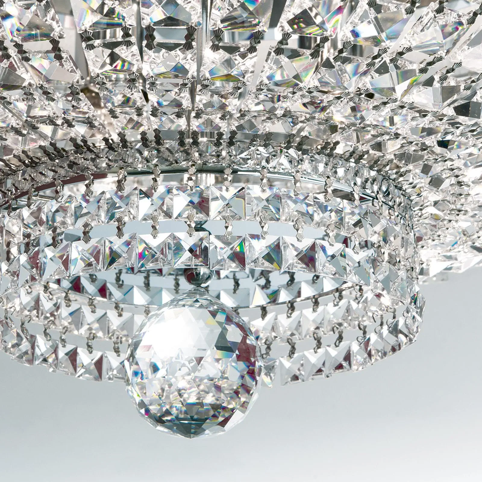 Plafonski luster AMBASSADOR, sa 9 izvora svetla, hrom, Ø 60 cm - 6