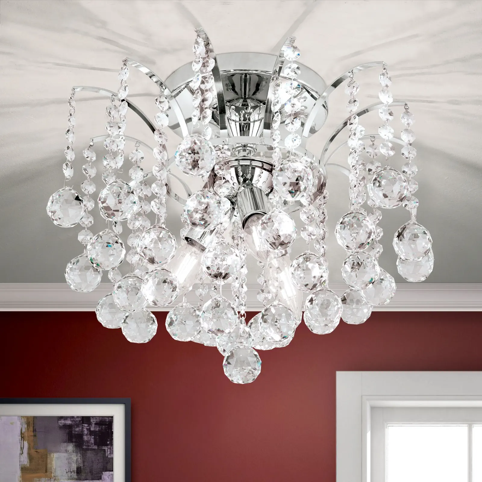 Plafonski luster KRISTALL KLASSISCH, sa 3 izvora svetla, hrom - 2