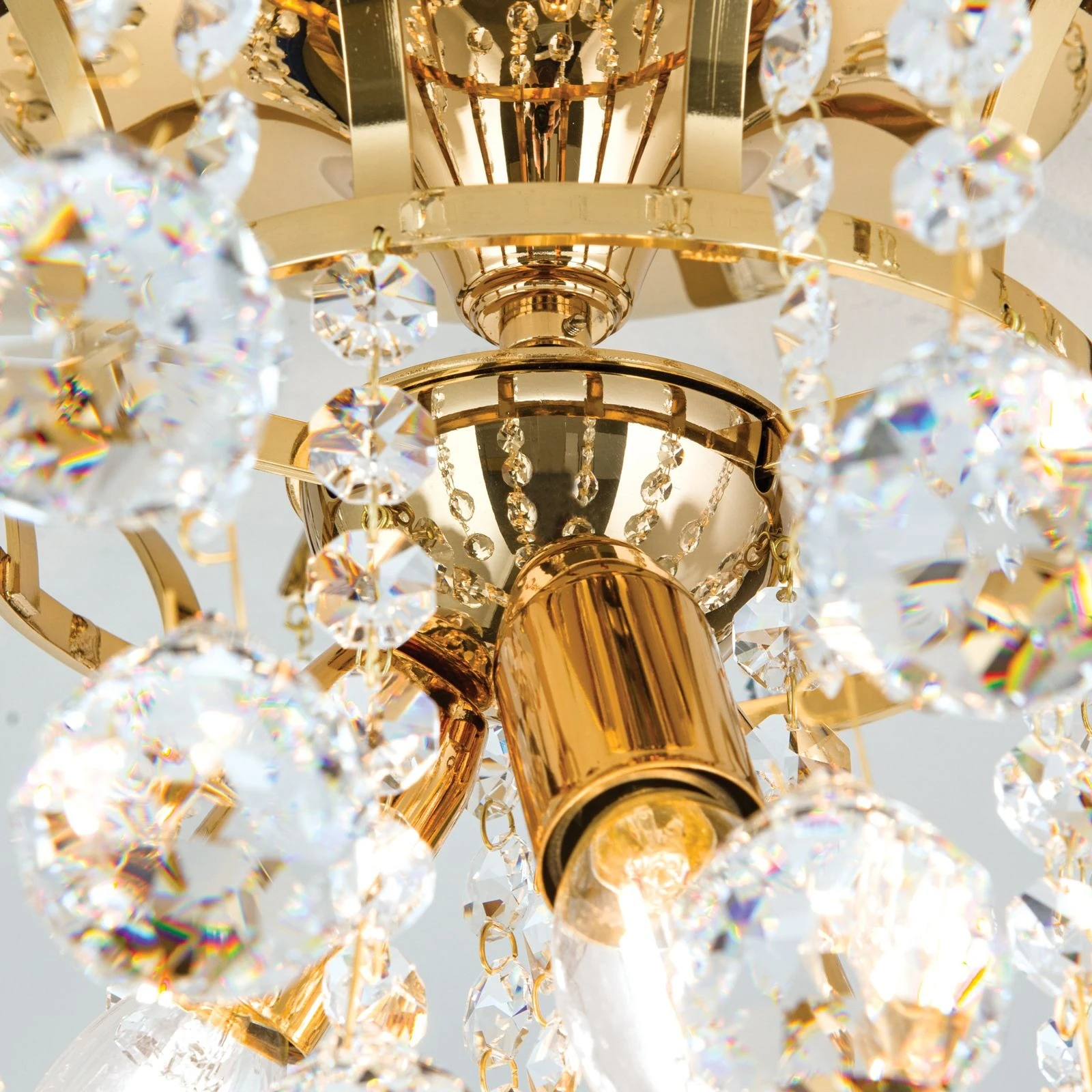 Plafonski luster KRISTALL KLASSISCH, sa 3 izvora svetla, 24-karatno pozlaćen - 5