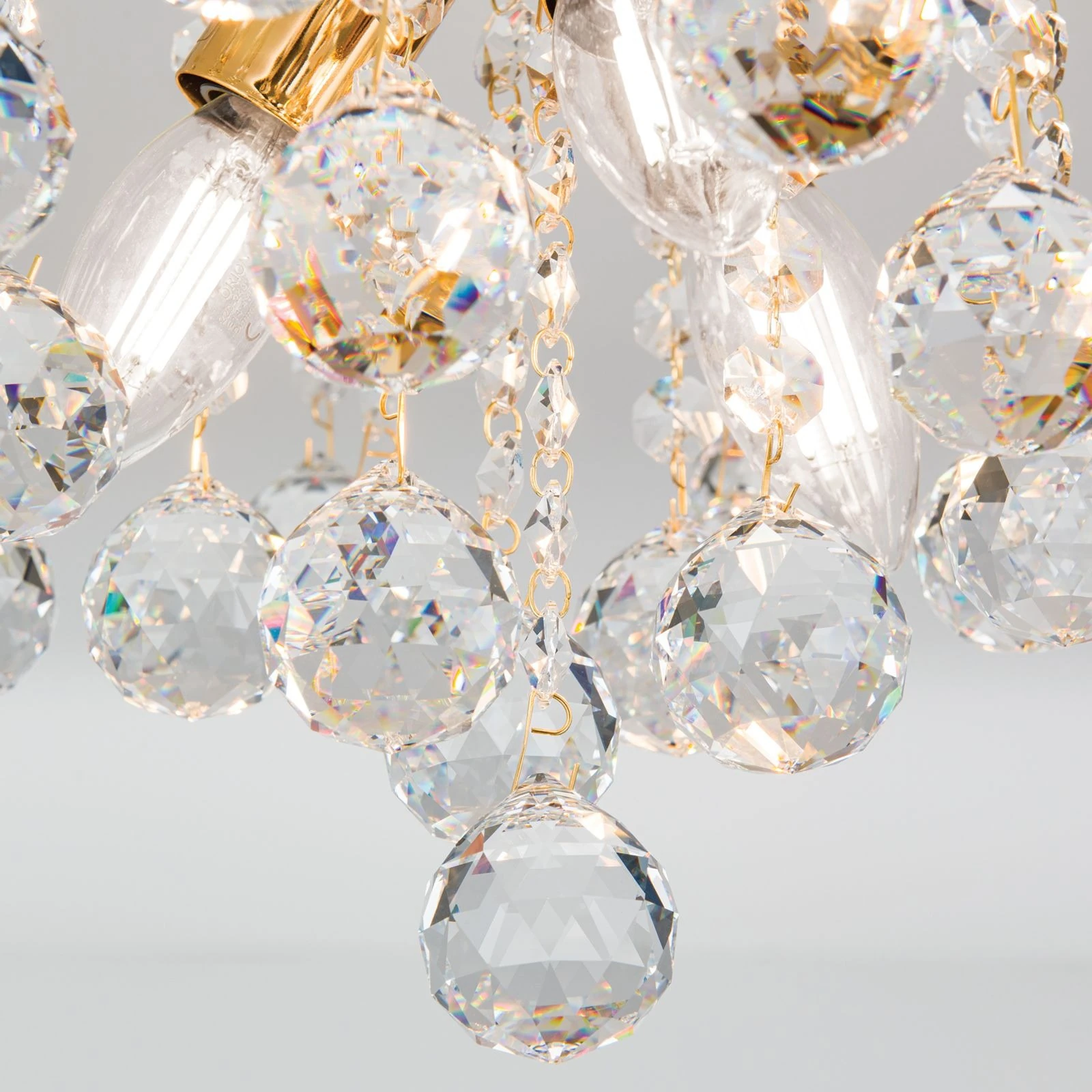 Plafonski luster KRISTALL KLASSISCH, sa 3 izvora svetla, 24-karatno pozlaćen - 6