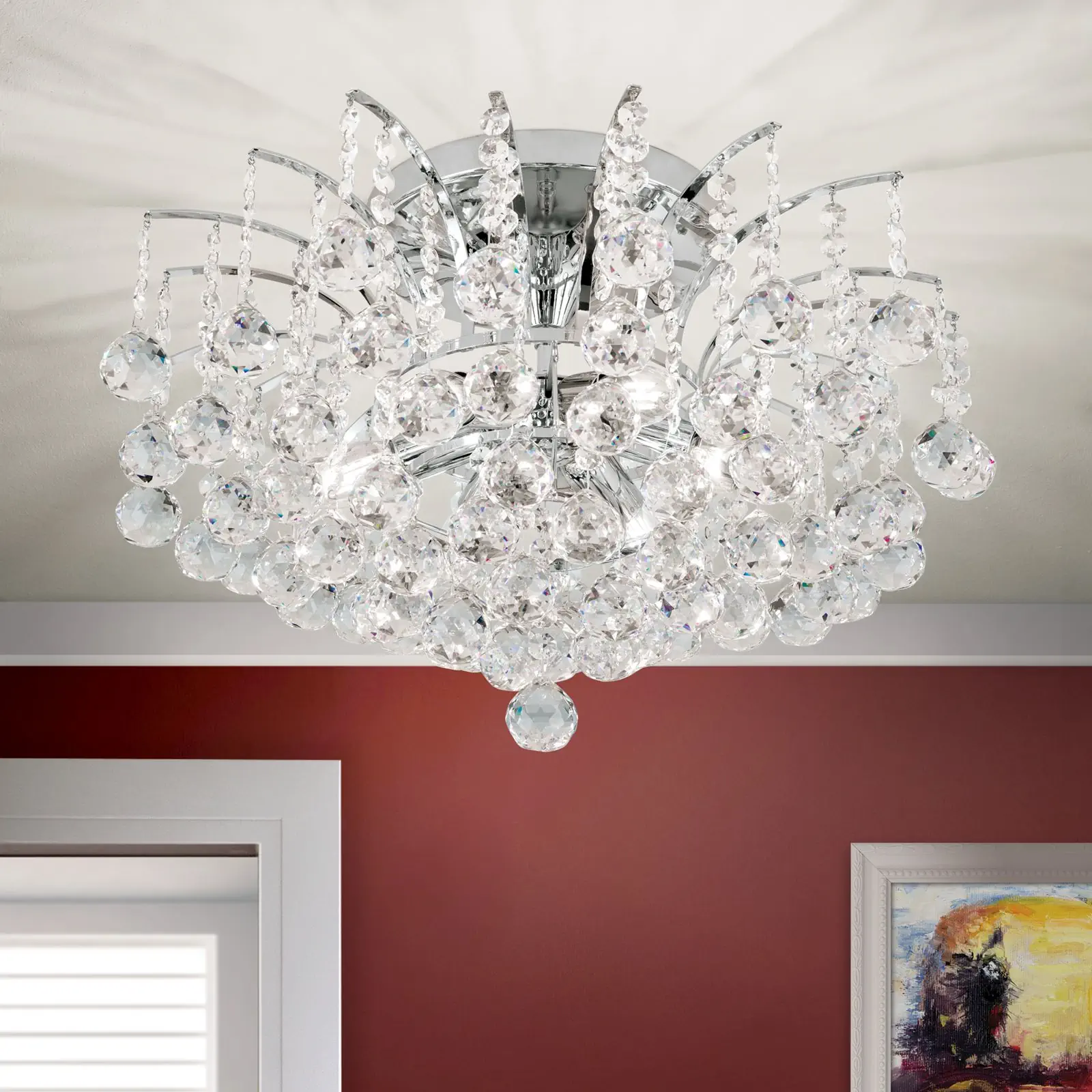 Plafonski luster KRISTALL KLASSISCH, sa 6 izvora svetla, hrom - 2