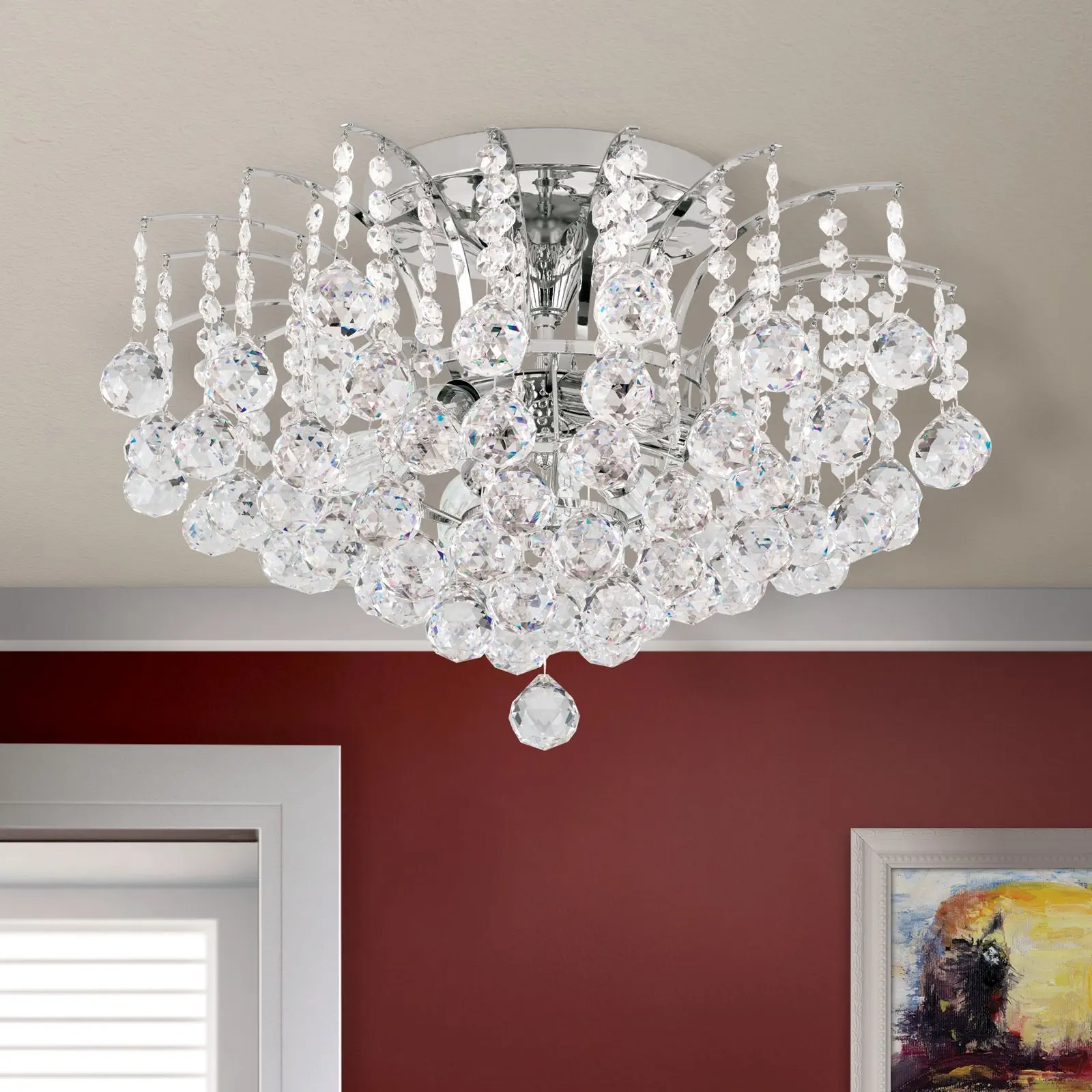 Plafonski luster KRISTALL KLASSISCH, sa 6 izvora svetla, hrom - 3