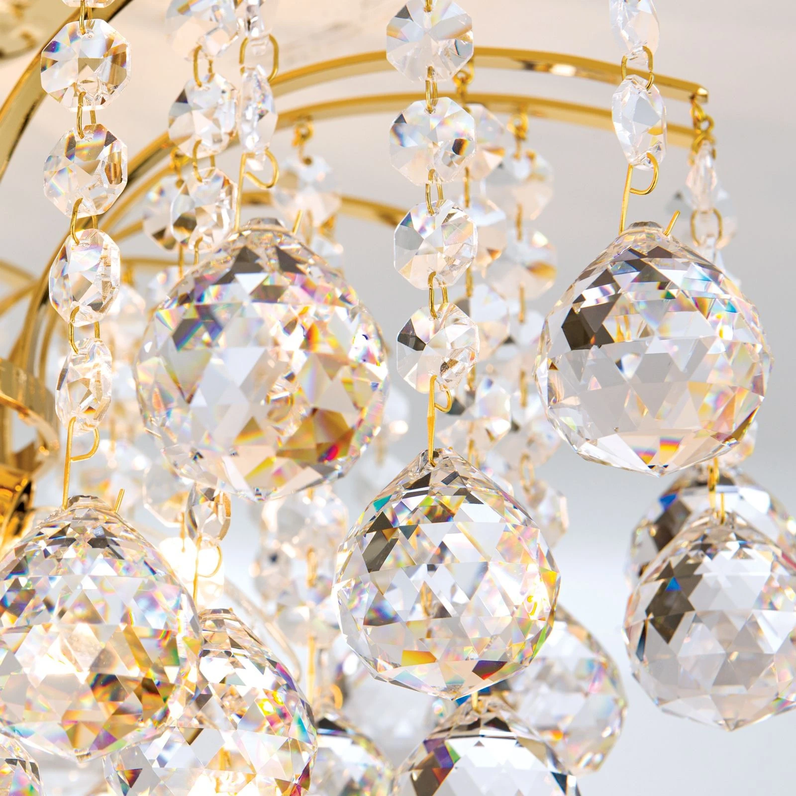Plafonski luster KRISTALL KLASSISCH, sa 6 izvora svetla, zlato - 5