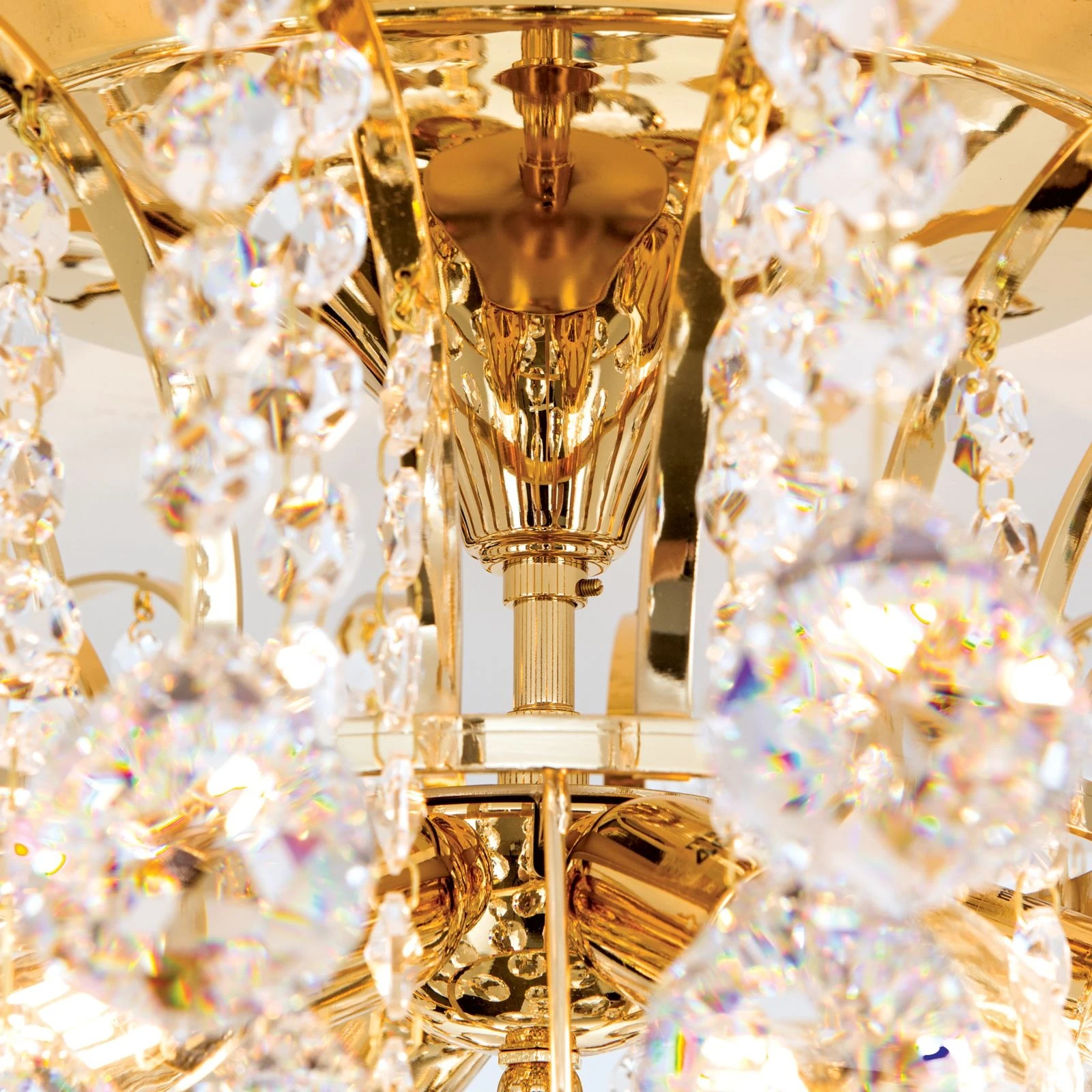 Plafonski luster KRISTALL KLASSISCH, sa 6 izvora svetla, zlato - 6