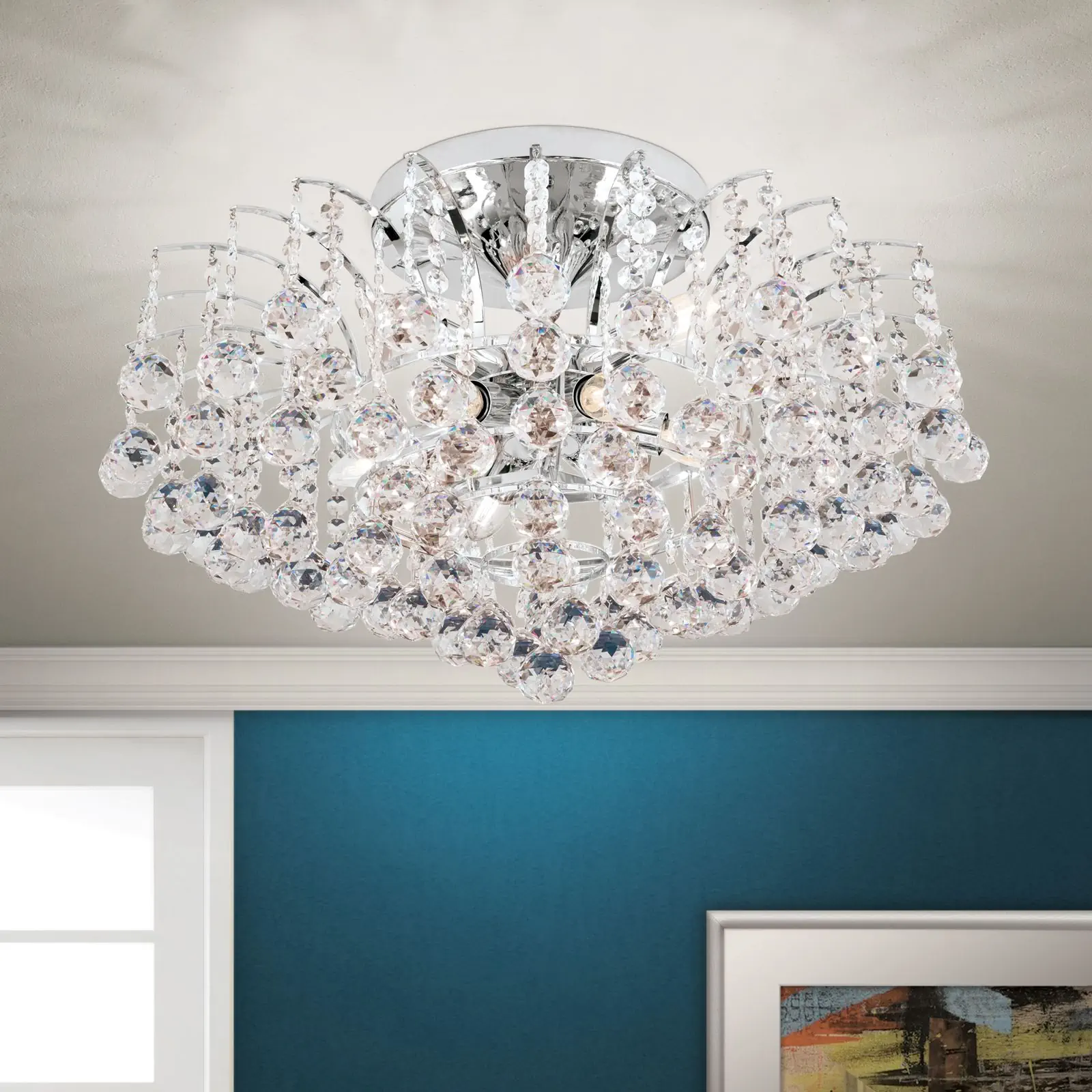 Plafonski luster KRISTALL KLASSISCH, sa 9 izvora svetla, hrom - 2