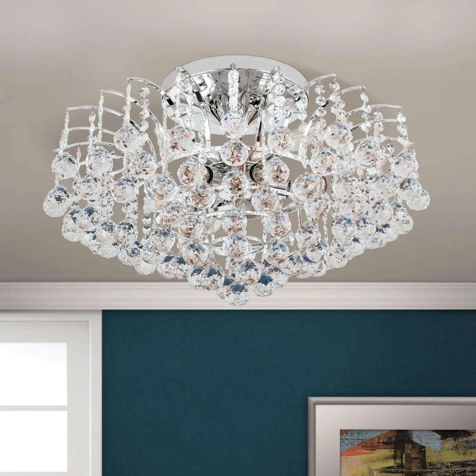 Plafonski luster KRISTALL KLASSISCH, sa 9 izvora svetla, hrom - 3