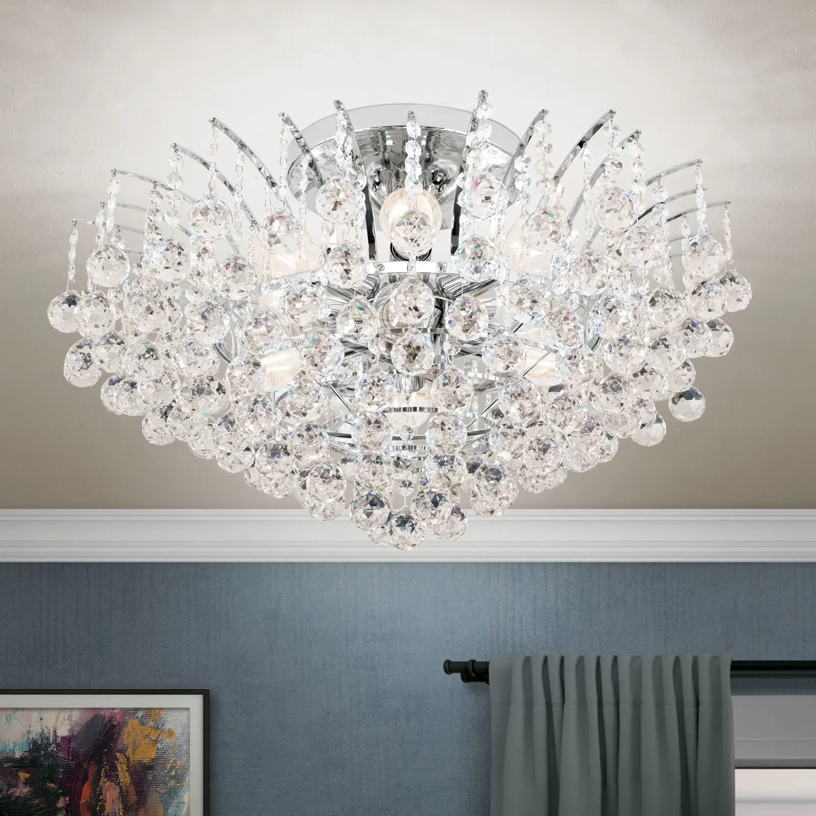 Plafonski luster KRISTALL KLASSISCH, sa 10 izvora svetla, hrom - 2