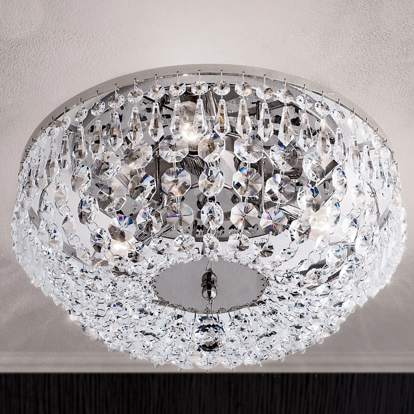 Plafonska lampa SHERATON, 3 izvora svetla, 35 cm, hromirana - 4