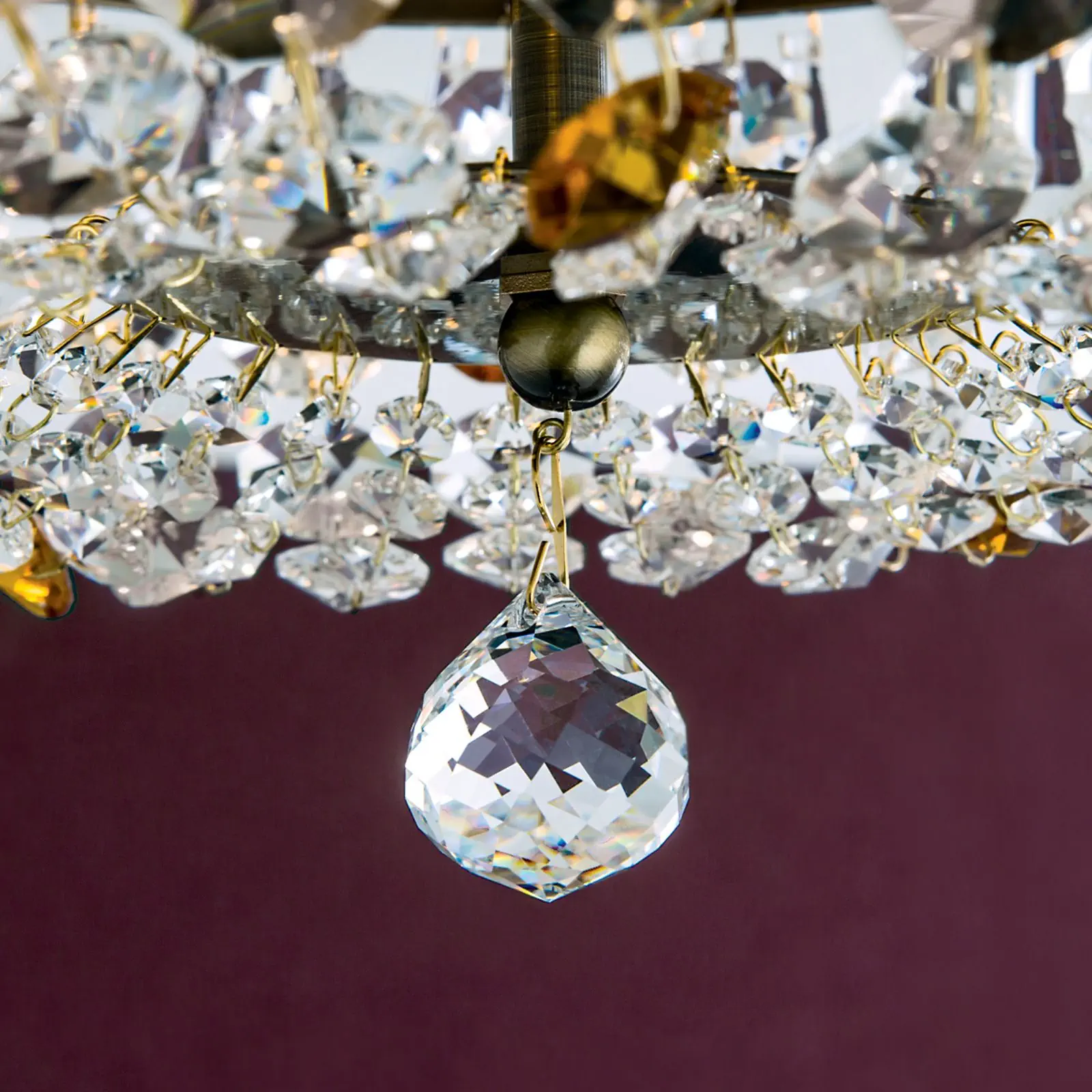 Plafonski luster SHERATON, patina, Ø 35 cm - 3