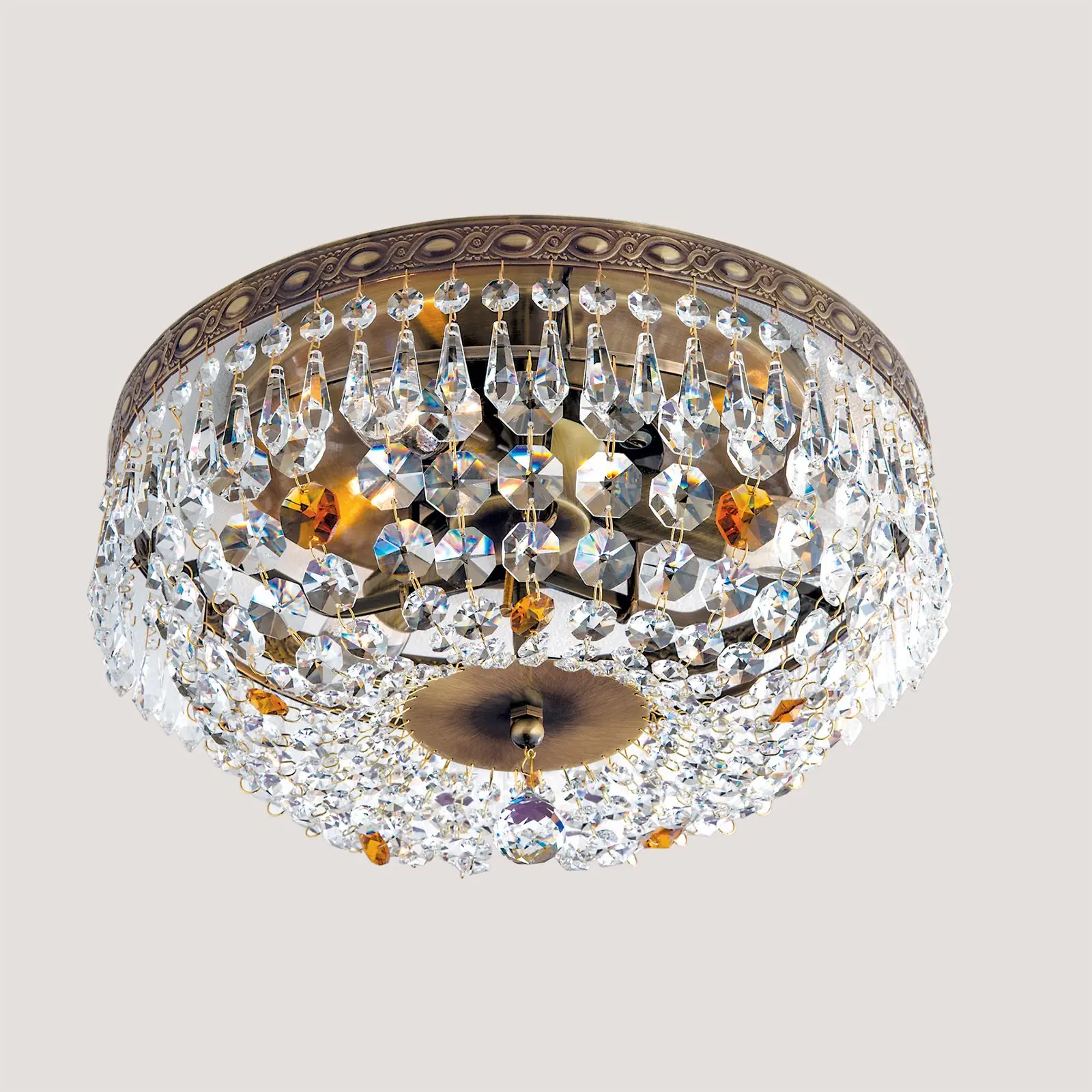 Plafonski luster SHERATON, patina, Ø 35 cm - 4