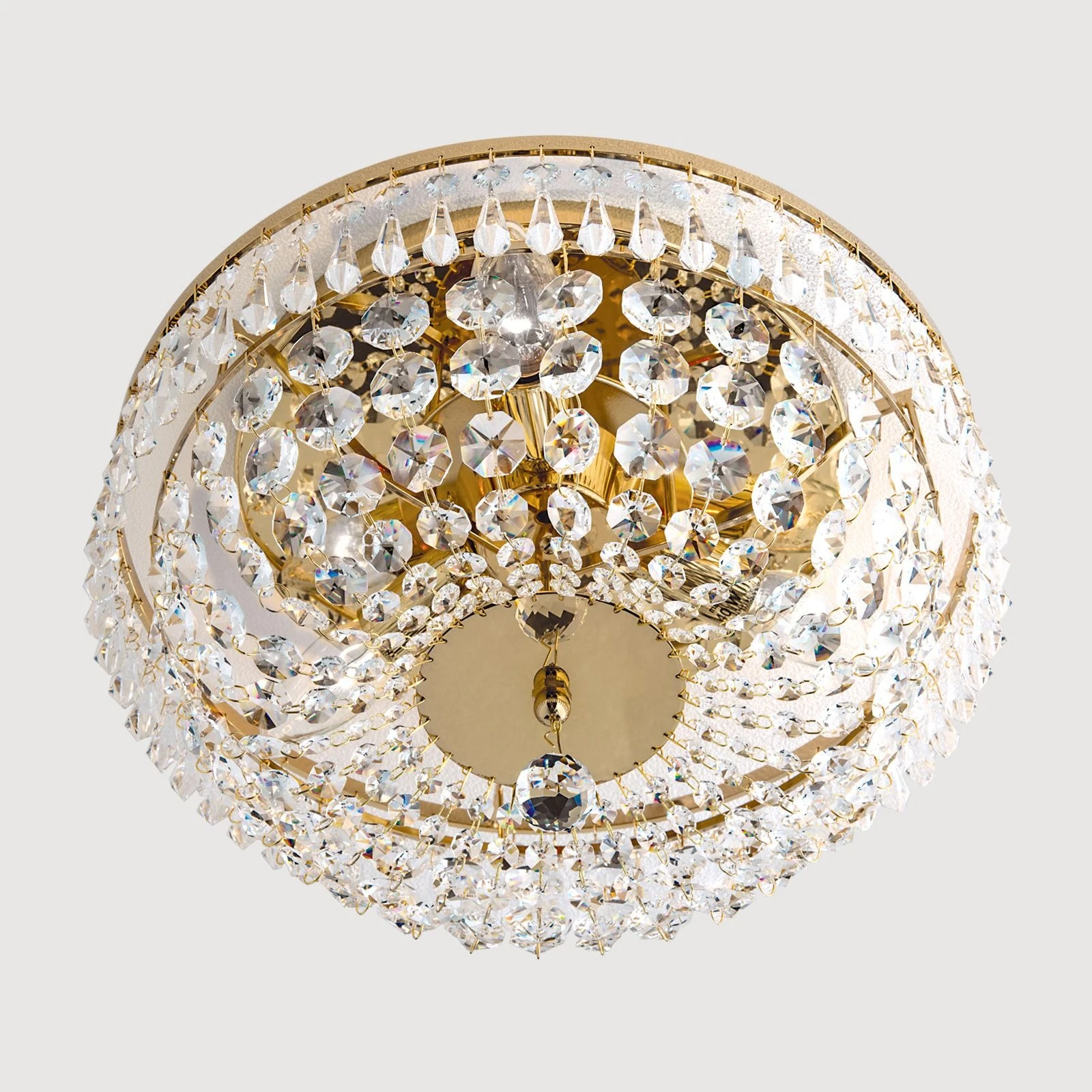 Plafonska lampa SHERATON, 3 izvora svetla, 35 cm, 24-karatno pozlaćena - 2