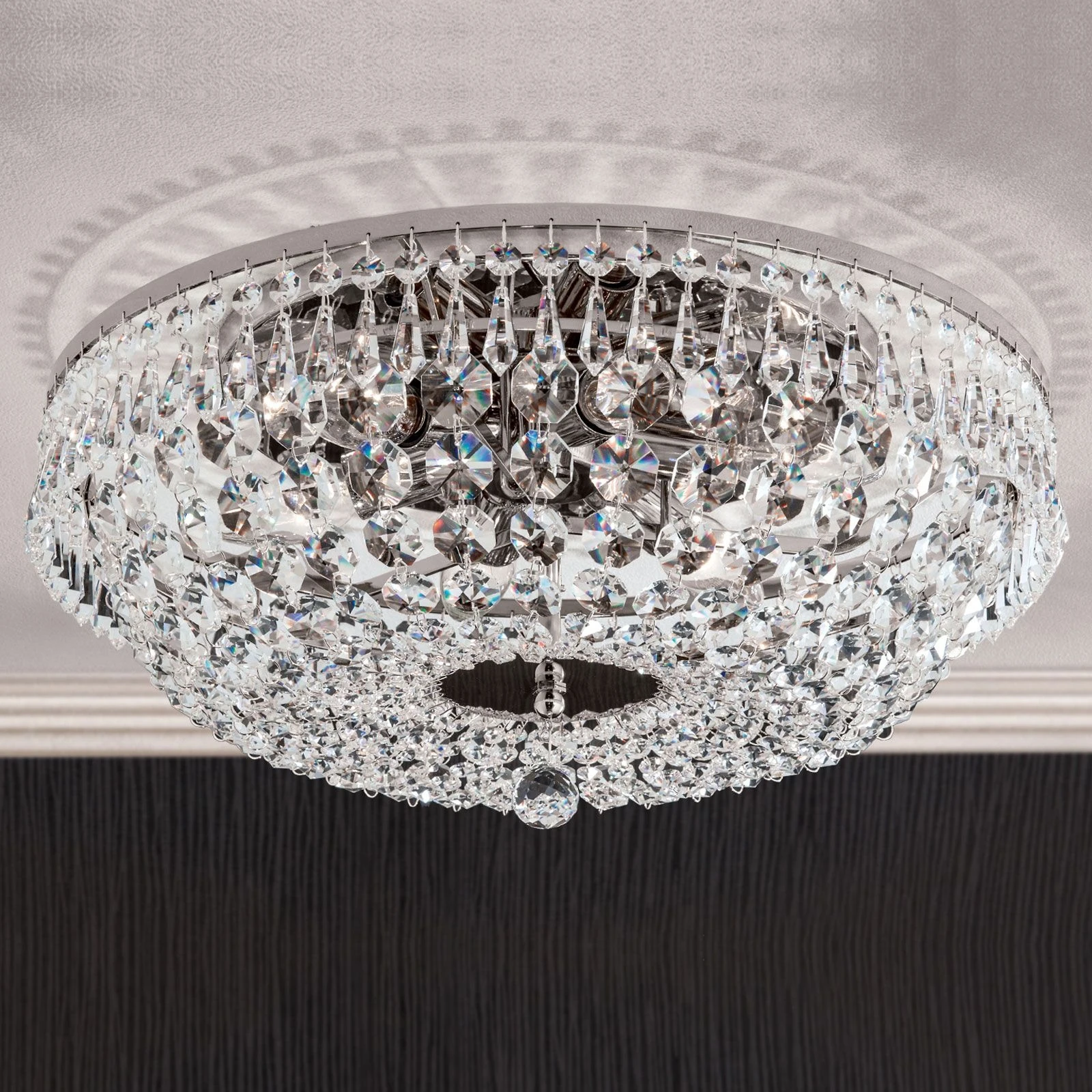Plafonska lampa SHERATON, 6 izvora svetla, 45 cm, hromirana - 1