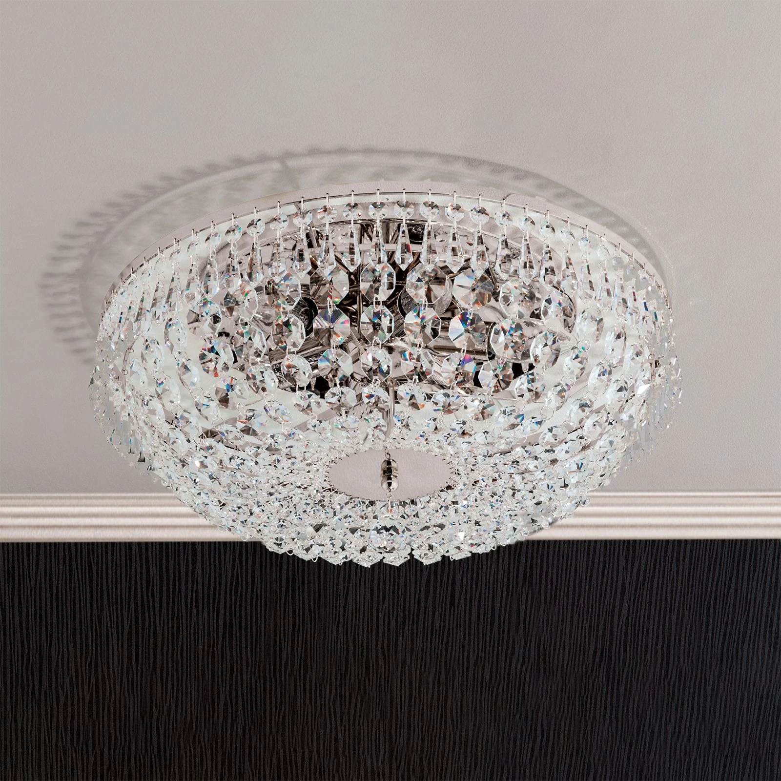 Plafonska lampa SHERATON, 6 izvora svetla, 45 cm, hromirana - 2