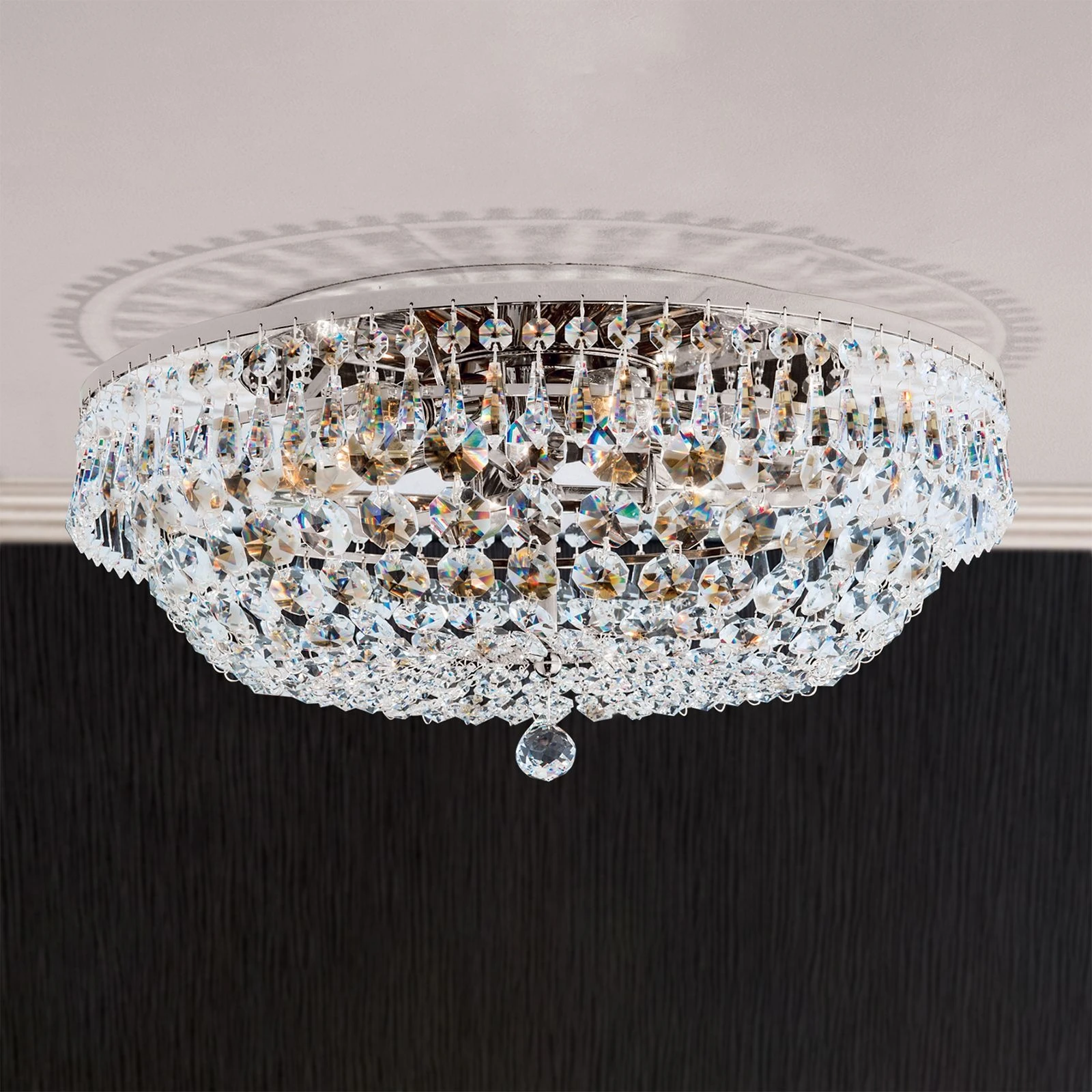 Plafonska lampa SHERATON, 6 izvora svetla, 45 cm, hromirana - 4