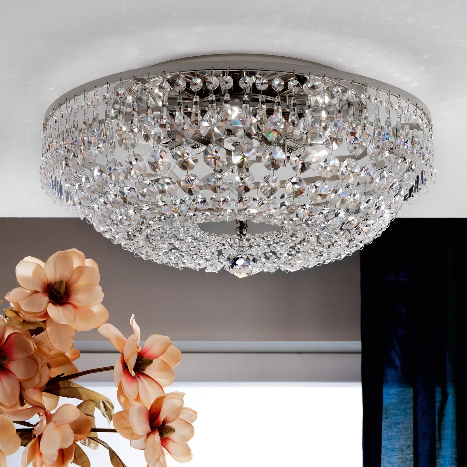 Plafonska lampa SHERATON, 6 izvora svetla, 45 cm, hromirana - 6