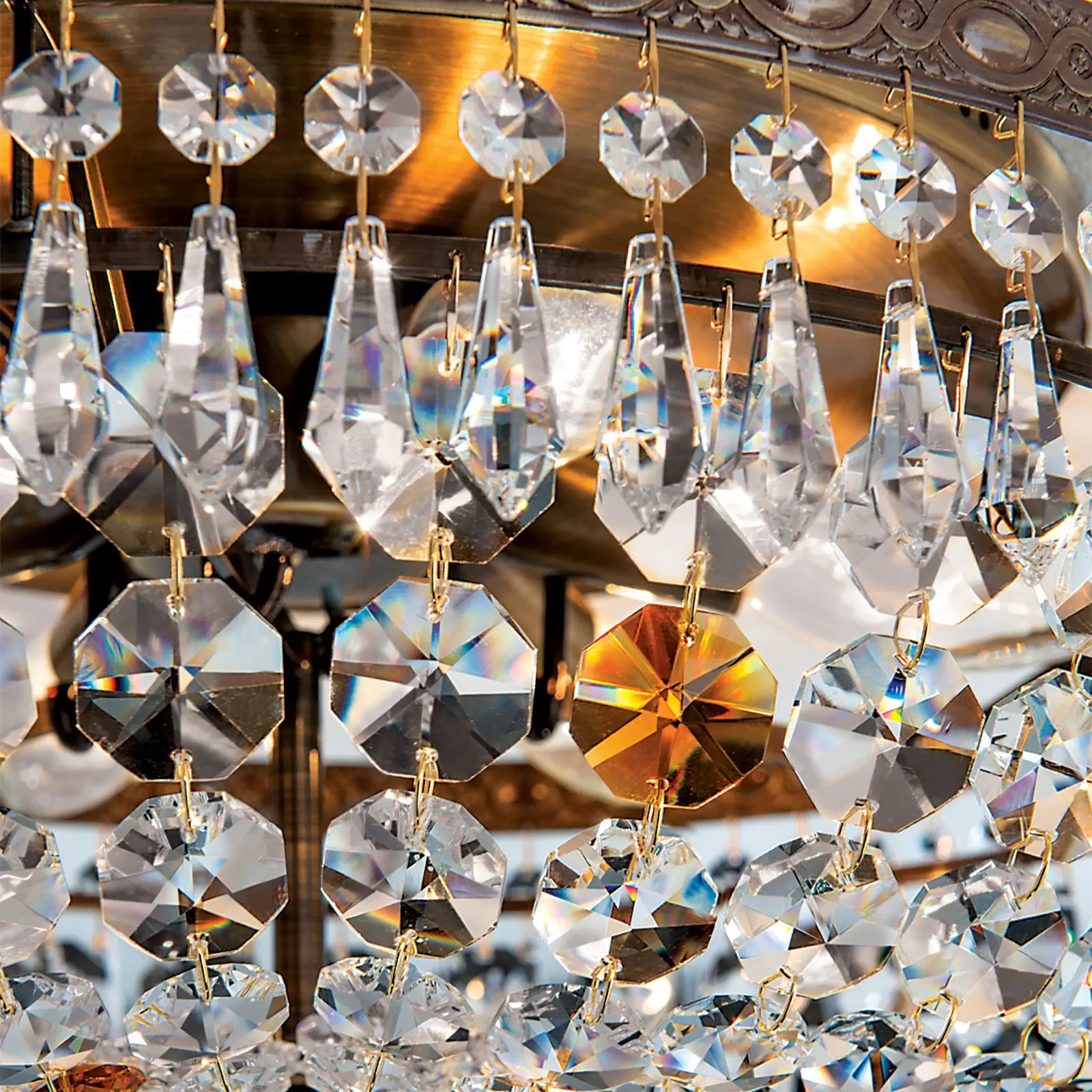 Plafonski luster SHERATON, patina, Ø 45 cm - 4