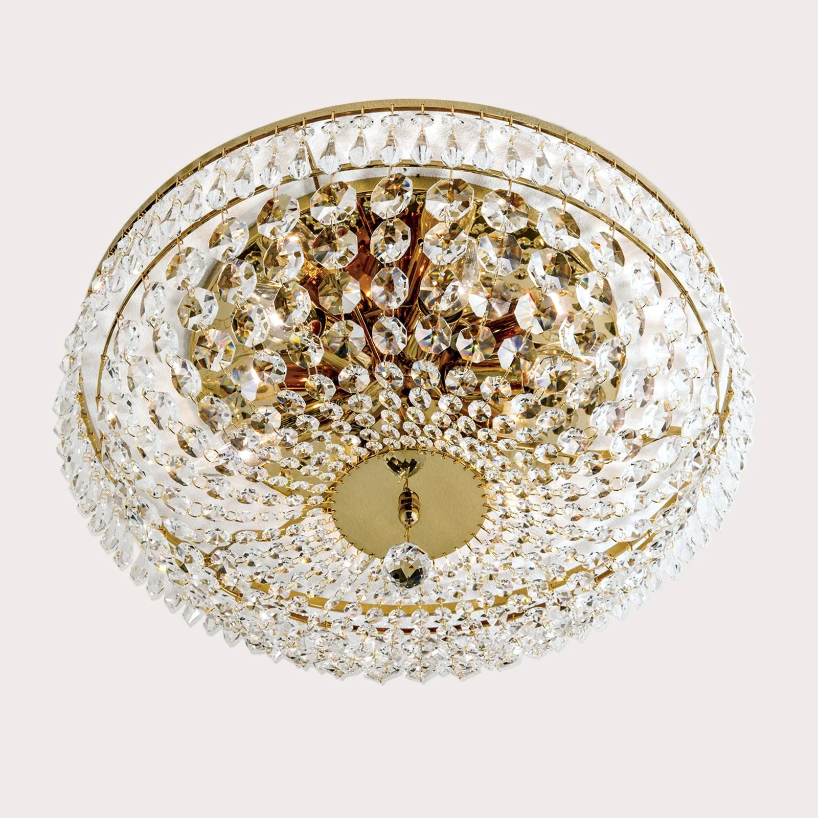 Plafonska lampa SHERATON, 6 izvora svetla, 45 cm, 24-karatno pozlaćena - 2