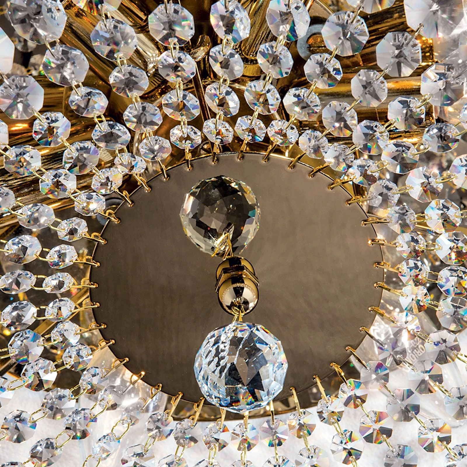 Plafonska lampa SHERATON, 6 izvora svetla, 45 cm, 24-karatno pozlaćena - 3