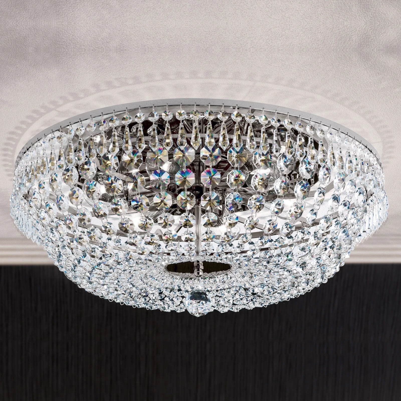 Plafonska lampa SHERATON, 6 izvora svetla, 55 cm, hromirana - 1