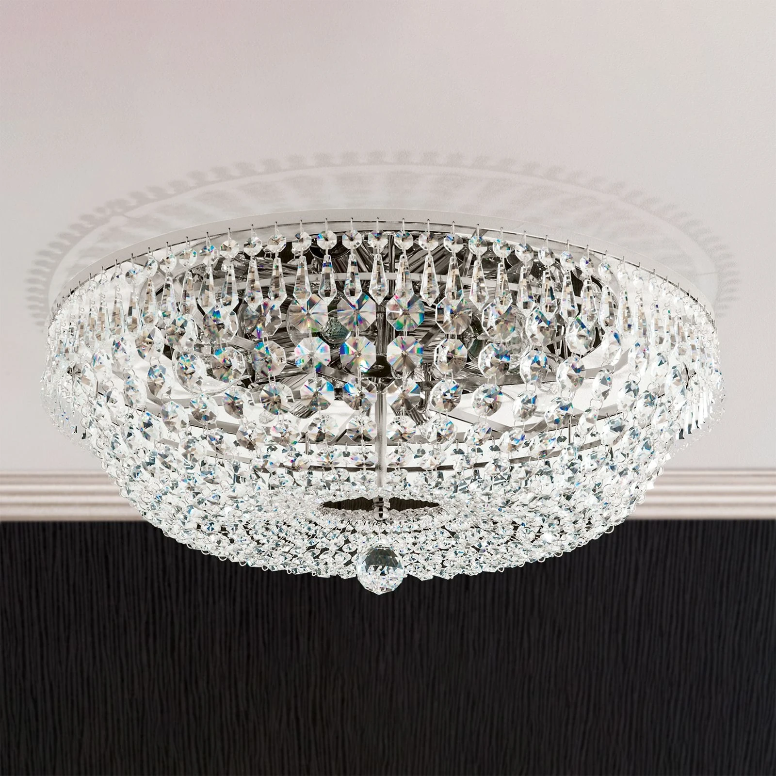 Plafonska lampa SHERATON, 6 izvora svetla, 55 cm, hromirana - 5