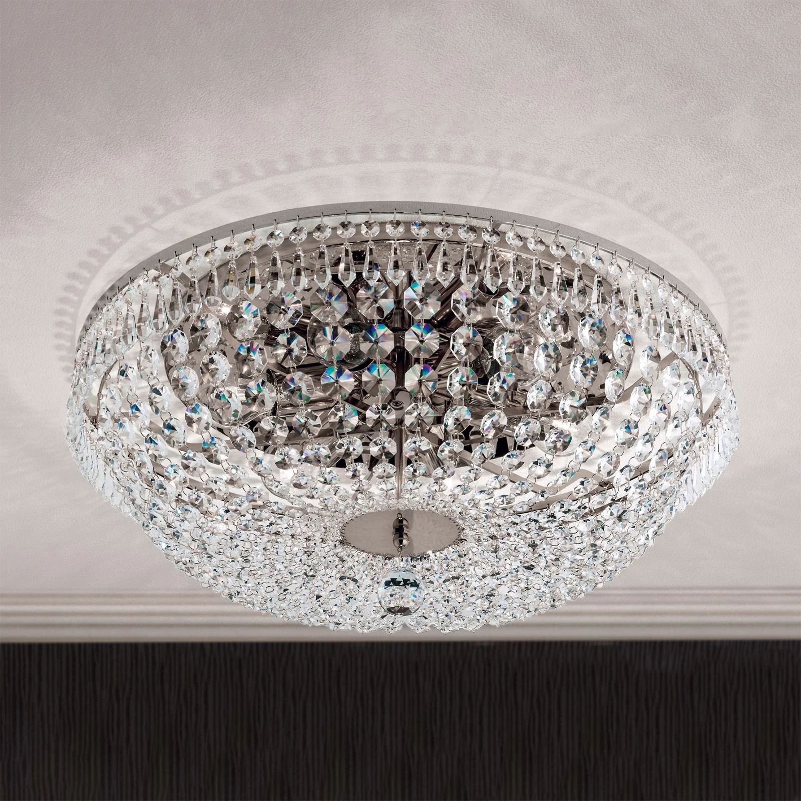 Plafonska lampa SHERATON, 6 izvora svetla, 55 cm, hromirana - 7